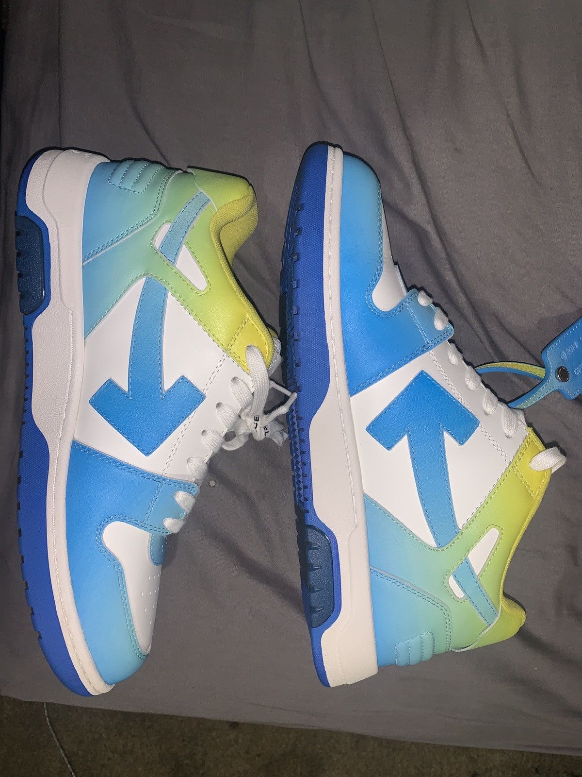 Off-White Men off-white office low top gradient blue/yellow size 44. Size US 11 / EU 44 - 1 Thumbnail