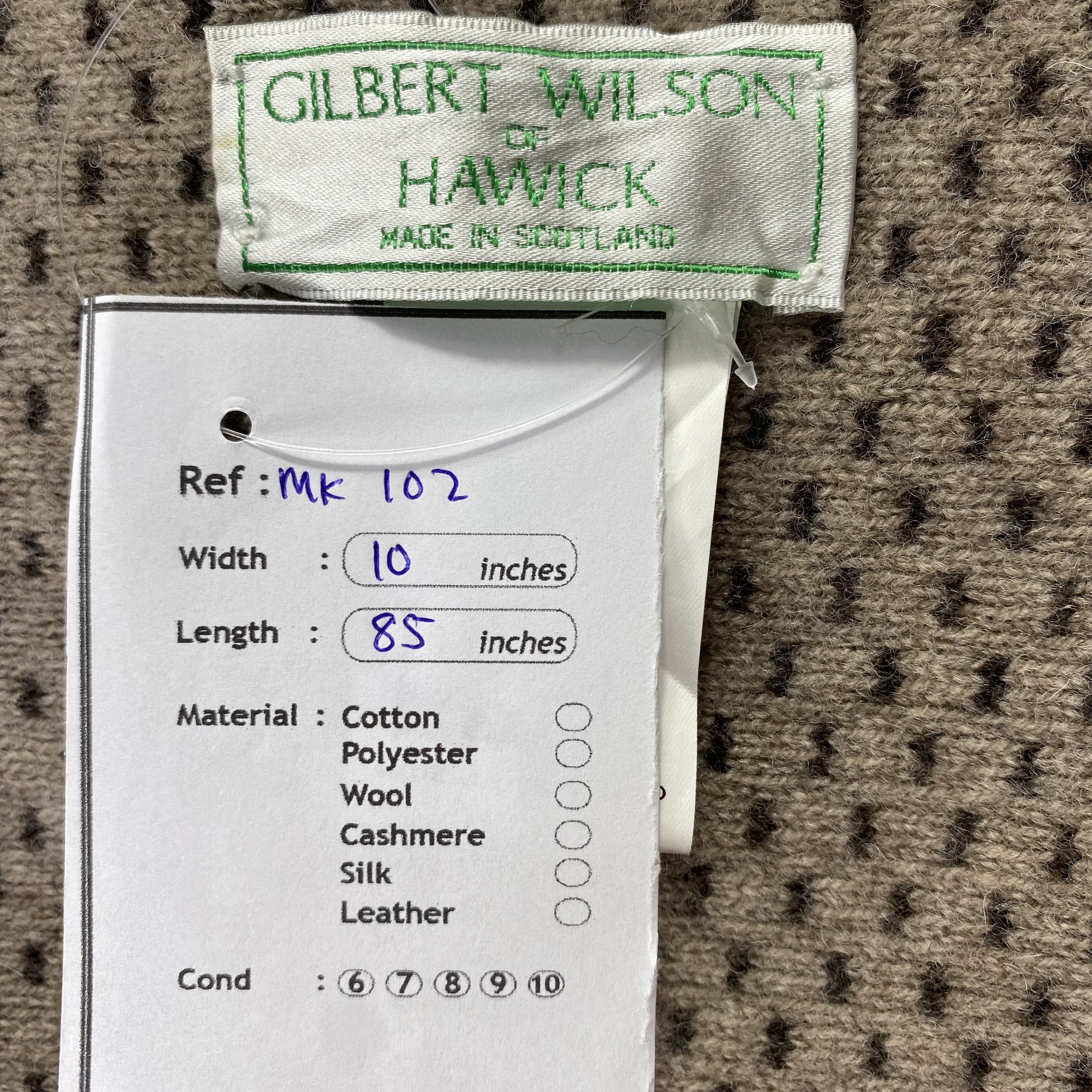 Designer Gilbert Wilson Of Hawick Neck Wrap Wool Muffler Size ONE SIZE - 7 Thumbnail