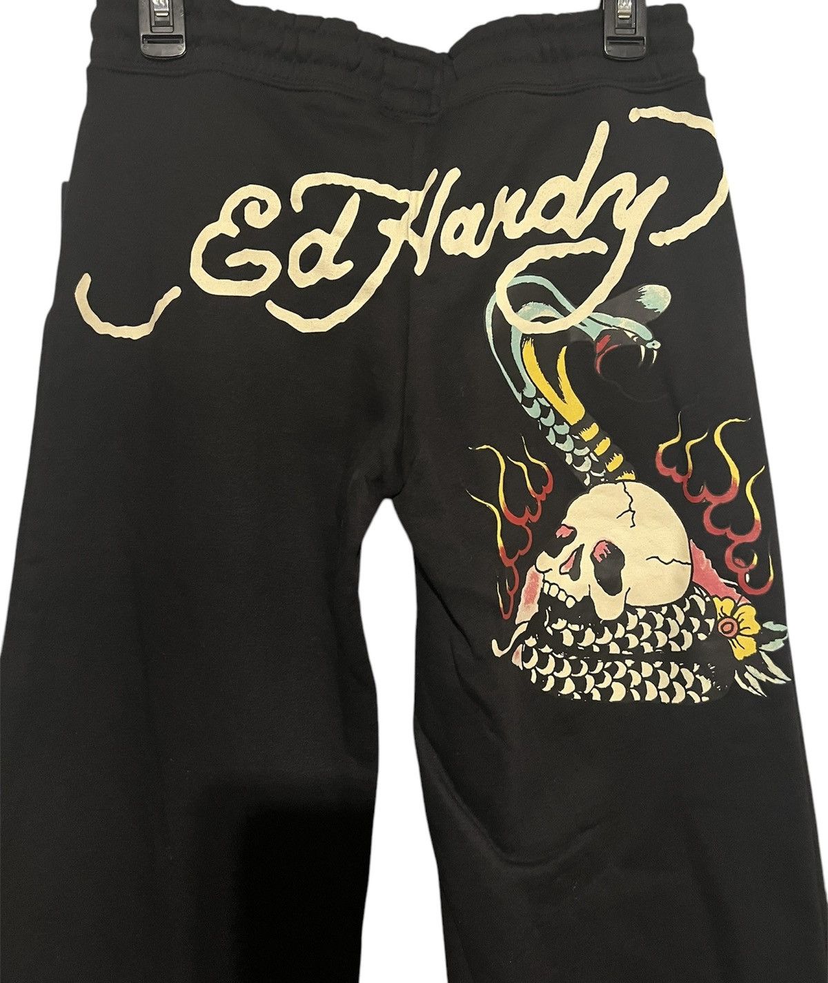 Designer × Ed Hardy Authentic Ed Hardy NYC Skull Flare Pants XL Size 34" / US 12 / IT 48 - 8 Thumbnail