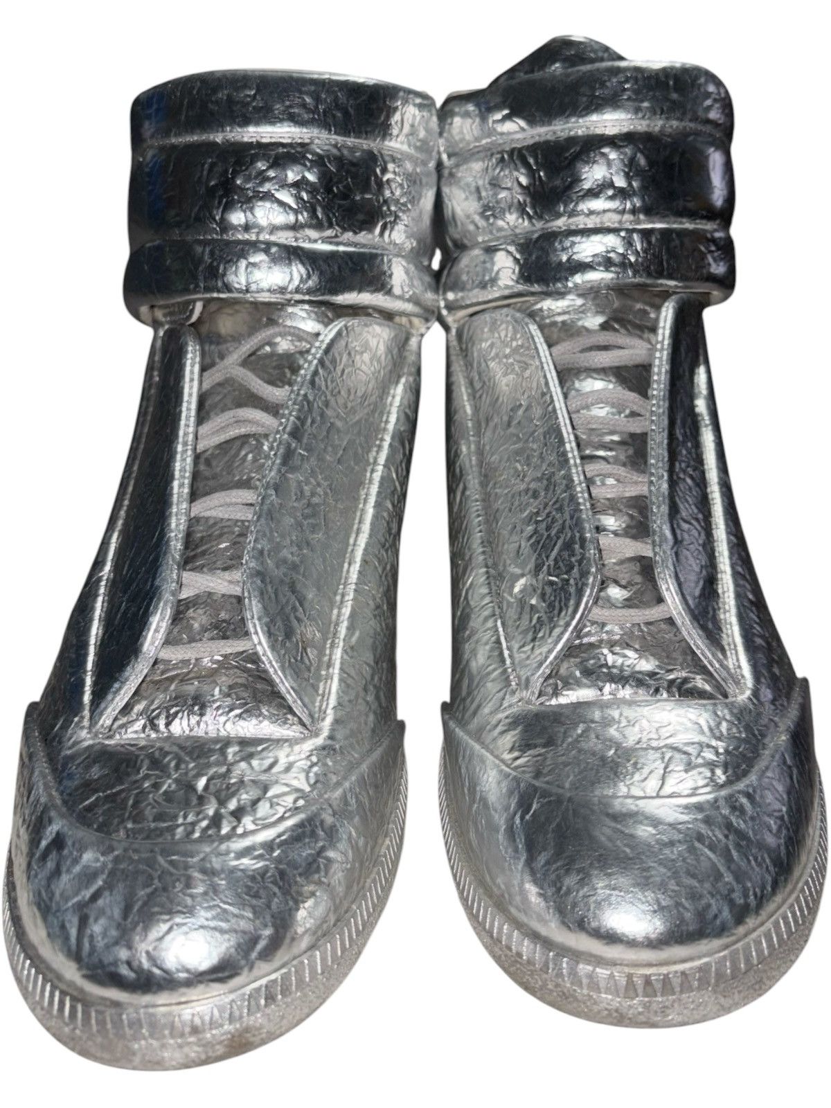 Maison Margiela 11 2016 Maison Margiela Chrome Futures high sneaker metallic Size US 11 / EU 44 - 5 Thumbnail