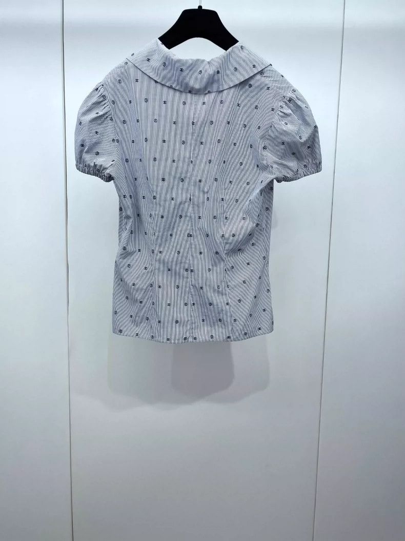 Chanel Chanel Double C-button shirt full of dots LOGO 2504-Nextarr Size XXS / US 00 / IT 34 - 2 Thumbnail