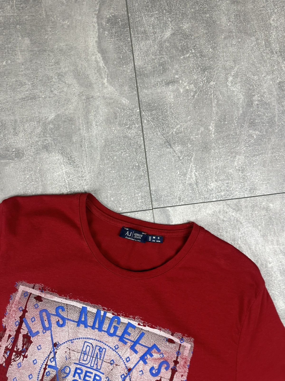 Emporio Armani Armani Jeans Mens Overprint Logo T-Shirt Size US M / EU 48-50 / 2 - 4 Thumbnail