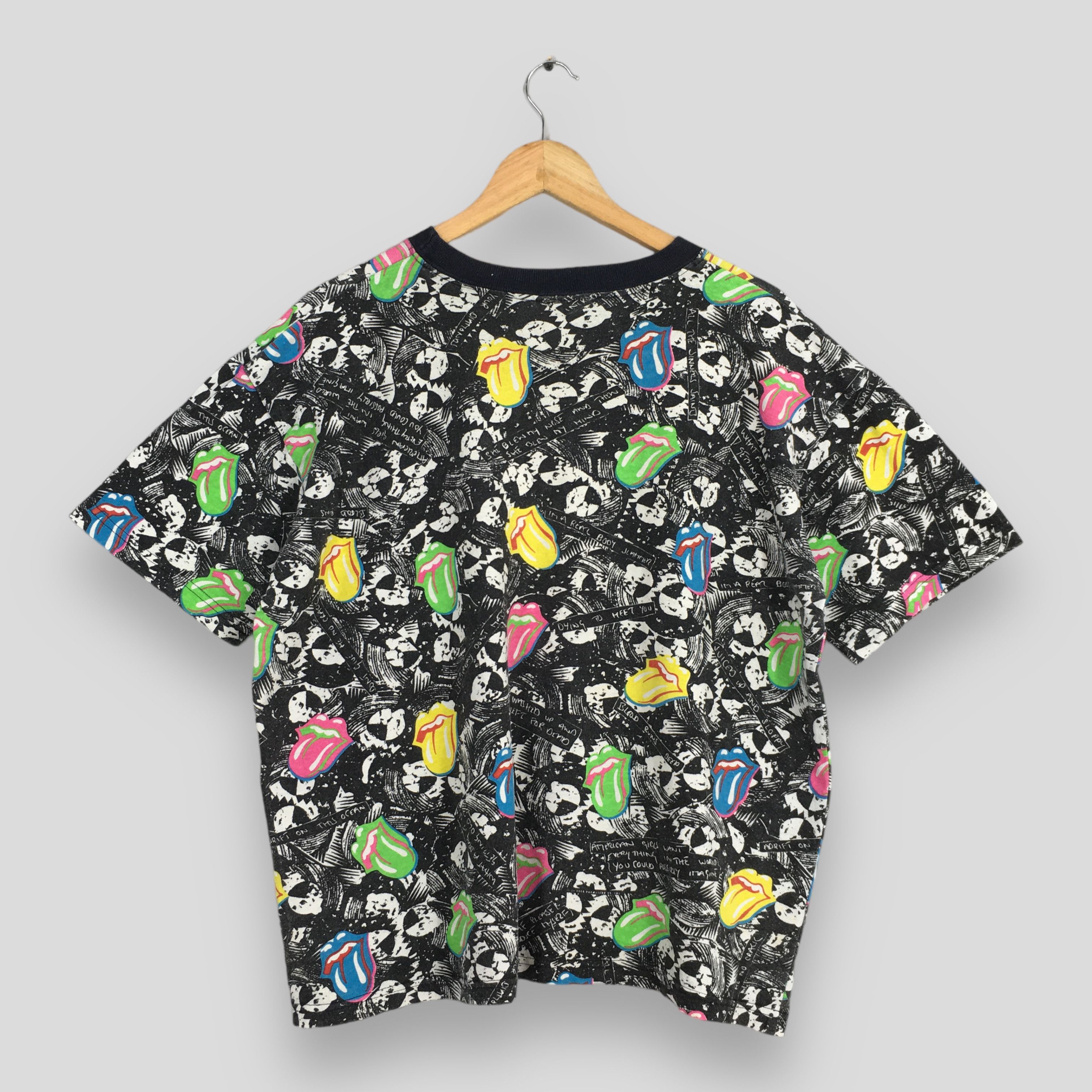 Band Tees × The Rolling Stones × Vintage Vintage 1989 The Rolling Stones Overprinted T shirt Large Size US L / EU 52-54 / 3 - 7 Thumbnail