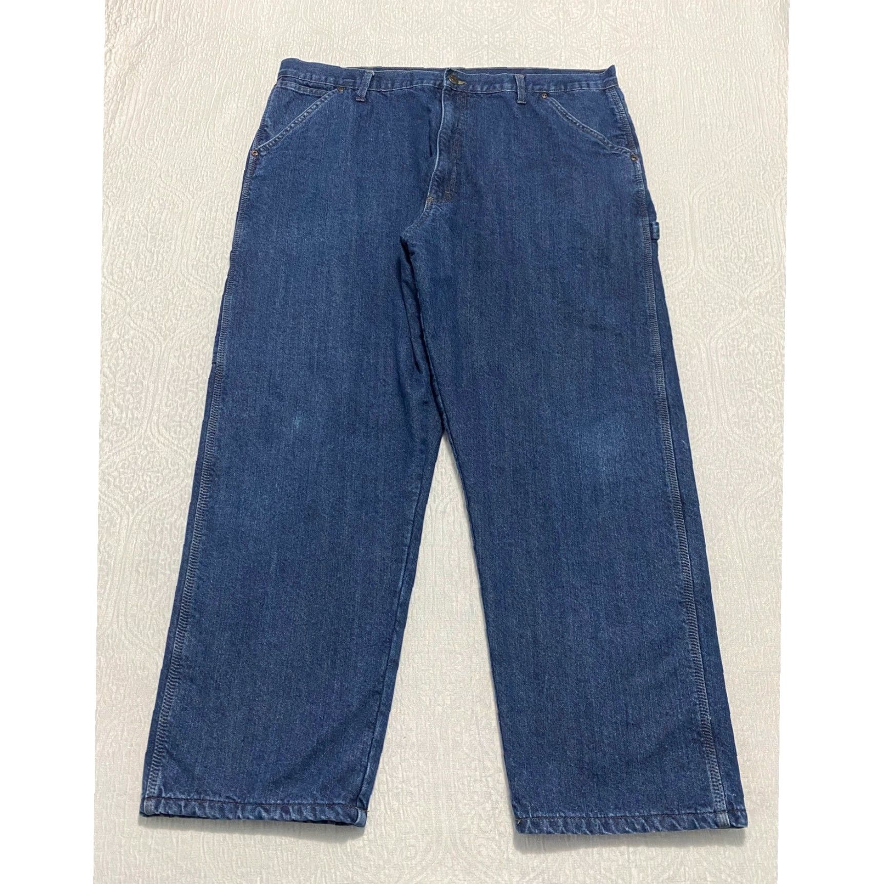 Wrangler Wrangler Carpenter Jeans Mens 42x30 Denim Fleece Lined Workwear Relaxed Size US 42 / EU 58 - 4 Thumbnail