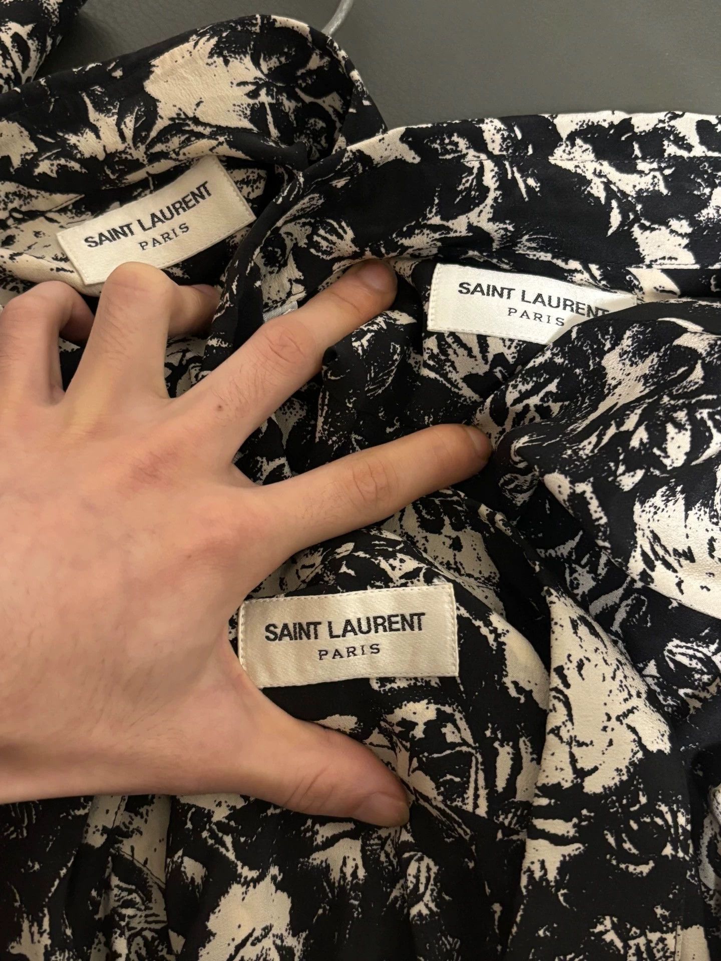 Saint Laurent Paris SLP 2022SS French Rose Silk Iconic Unisex Shirt Size US S / EU 44-46 / 1 - 6 Thumbnail