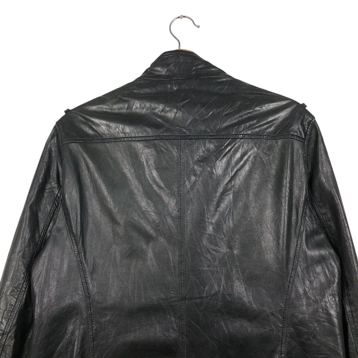 Issey Miyake 🔥VINTAGE BIKER LEATHER JACKET ON BOARD ISSEY MIYAKE Size US L / EU 52-54 / 3 - 11 Thumbnail
