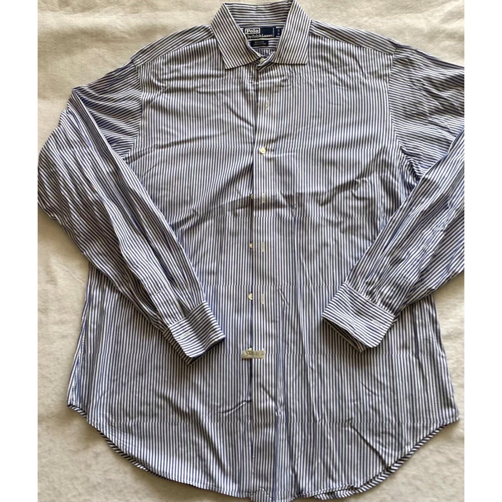 Polo Ralph Lauren Polo Ralph Lauren Button Shirt Men’s 16/36 Blue Striped Long Sleeve Dress Shirt Men's Size US L / EU 52-54 / 3 - 2 Thumbnail