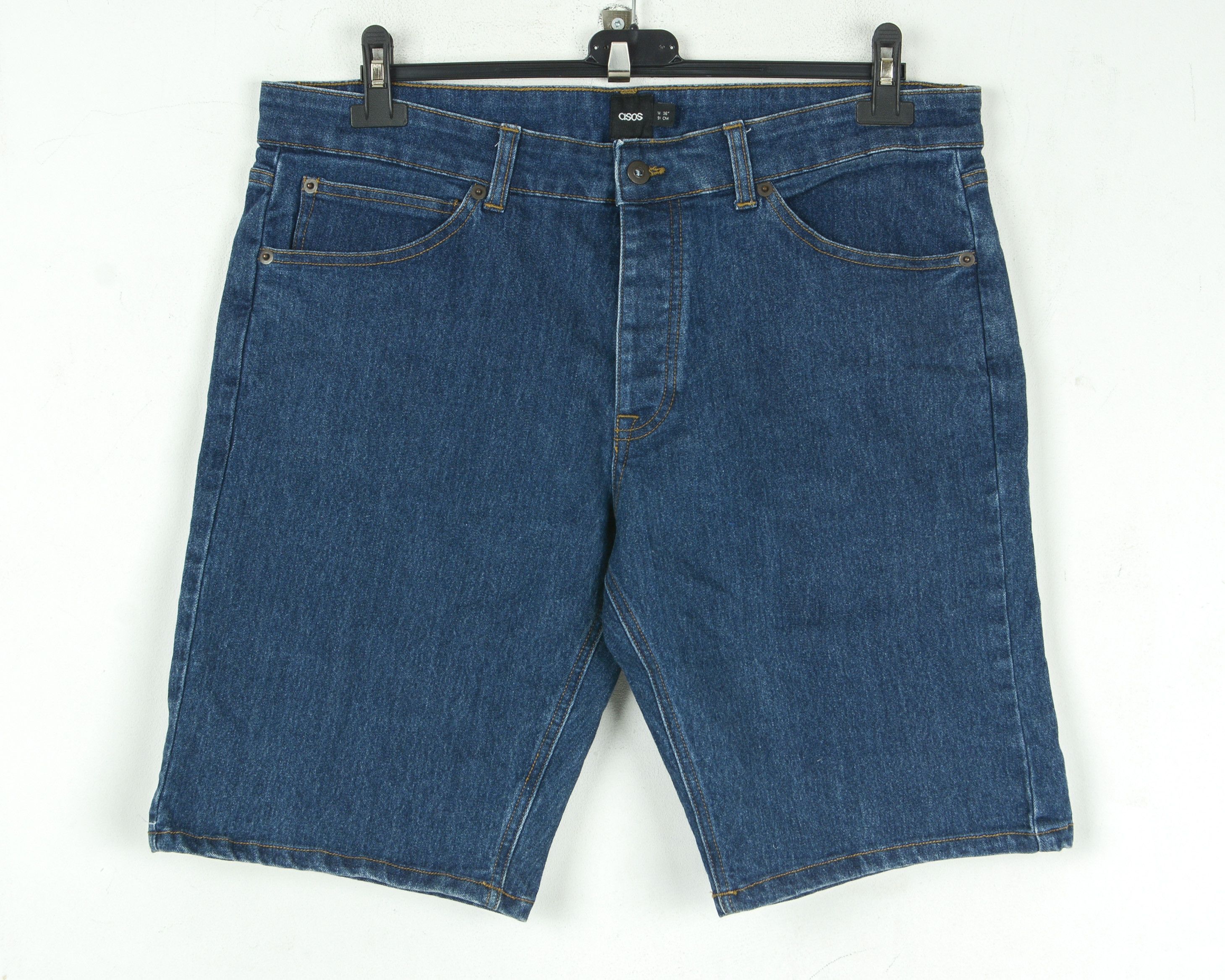 Asos ASOS Mens Blue Denim Shorts W36 Casual Indigo Jeans Size US 36 / EU 52 - 1 Thumbnail