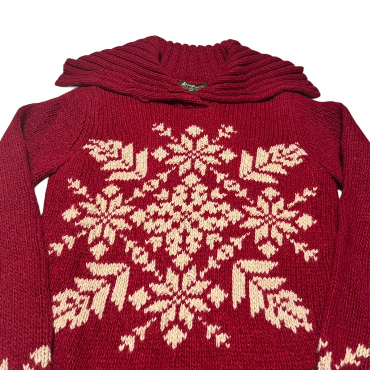 Eddie Bauer NWT Eddie Bauer Snowflake Red Sweater Women's Small Size S / US 4 / IT 40 - 2 Thumbnail