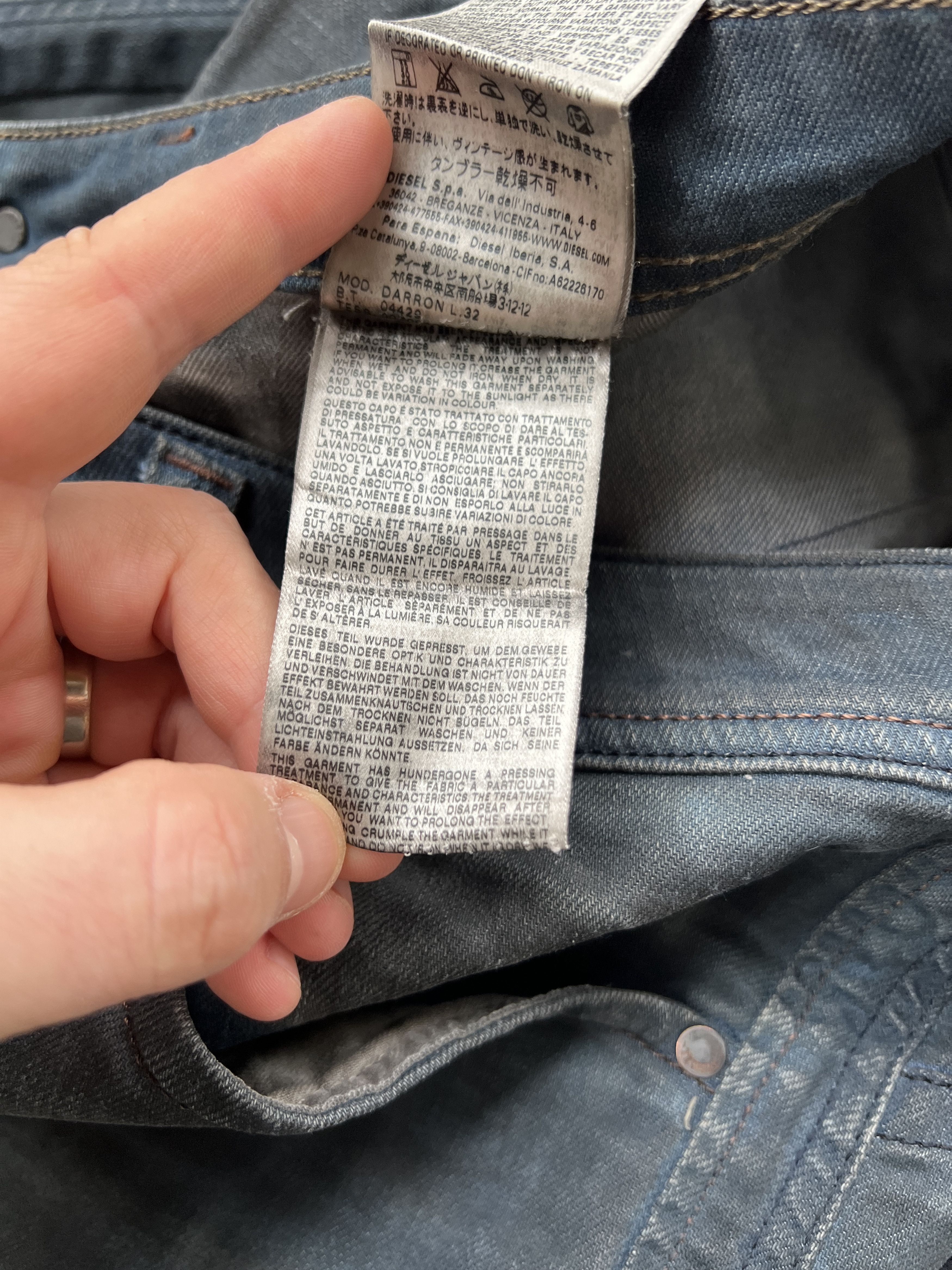 Diesel Diesel Darron Slim-Tapped Denim Pants Size US 31 - 13 Thumbnail
