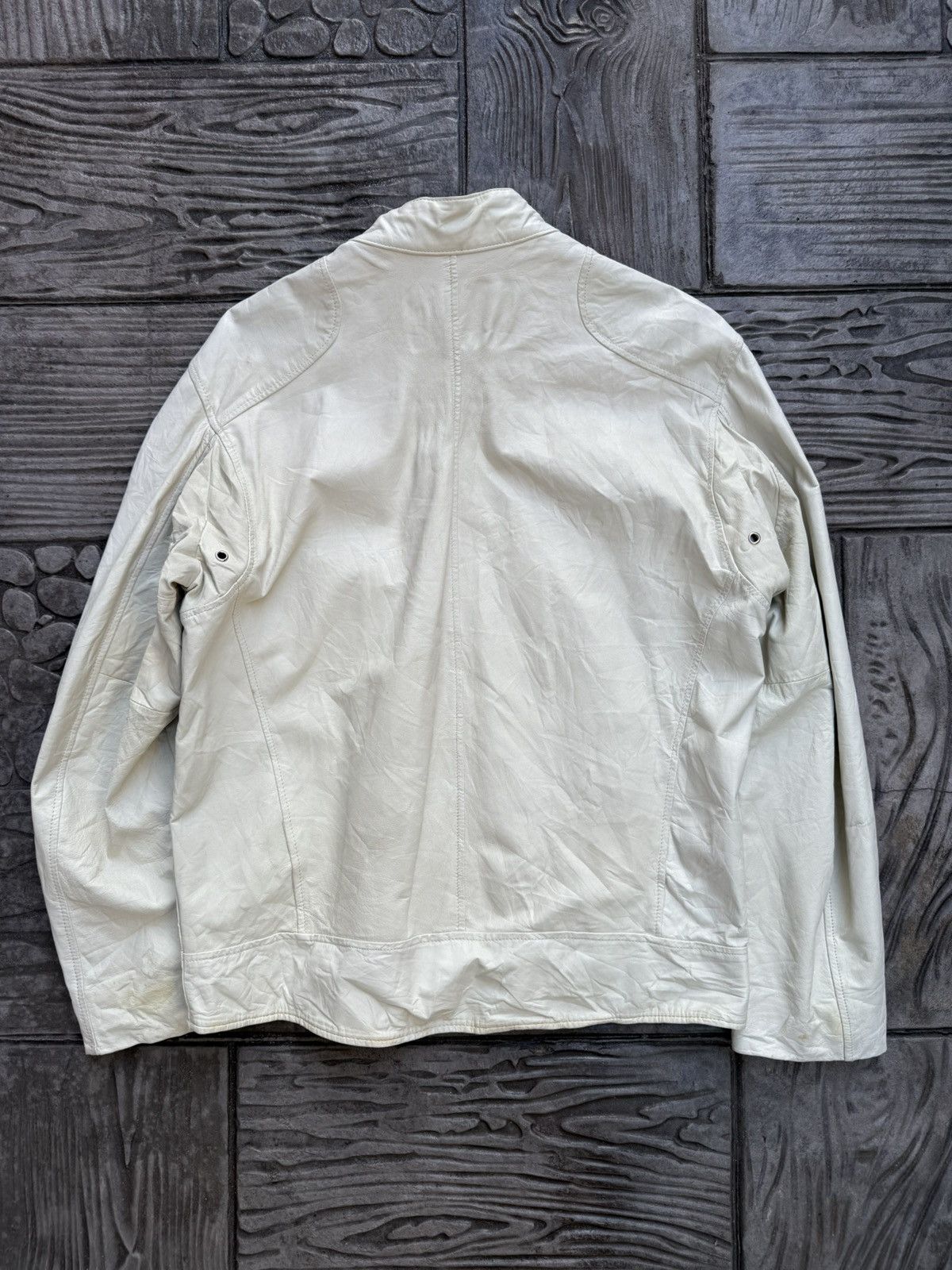Schott SCHOTT White Leather "Made in USA" RARE Jacket Size US M / EU 48-50 / 2 - 8 Thumbnail