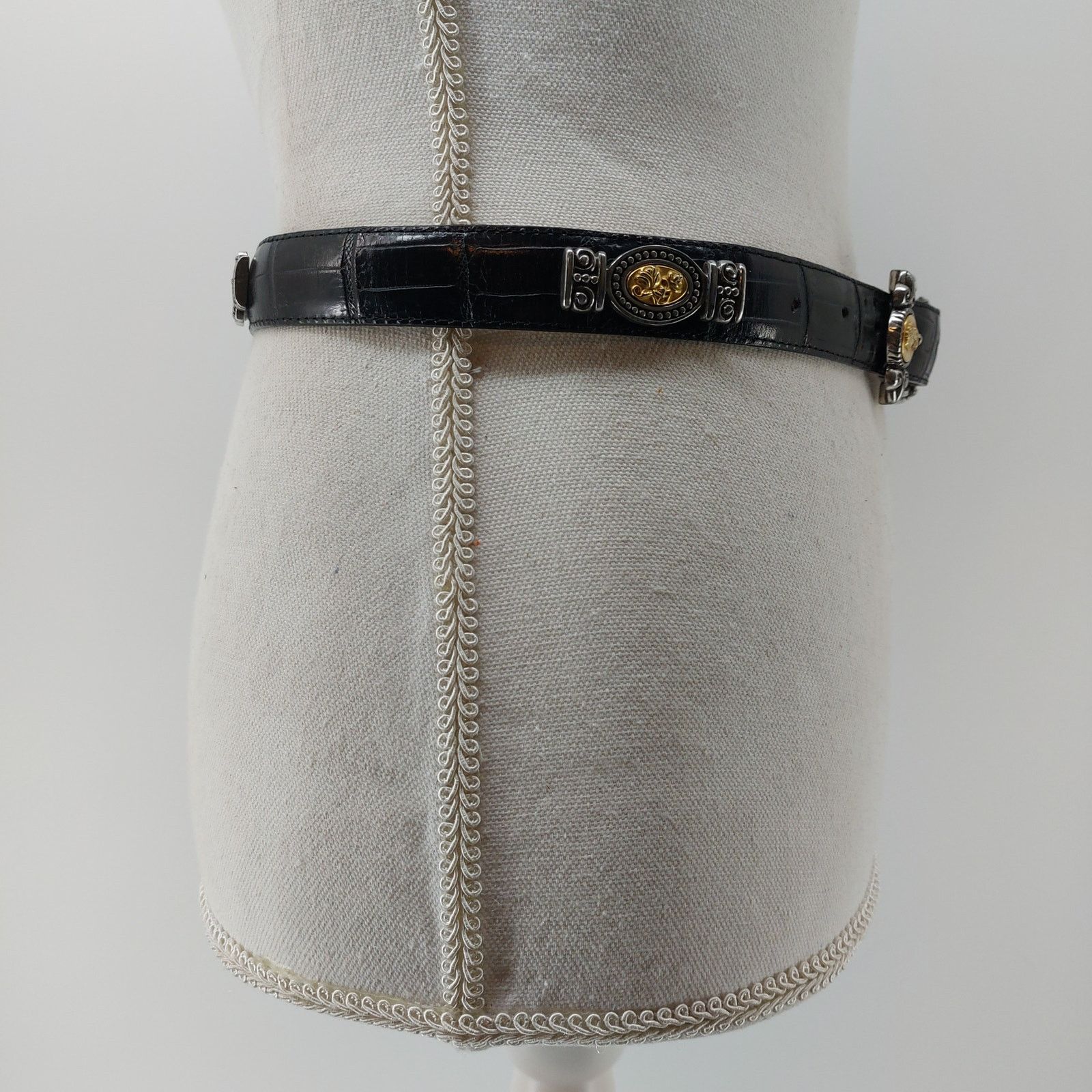 Brighton Brighton Museum Collection Black Leather Belt Coins M Size ONE SIZE - 10 Thumbnail