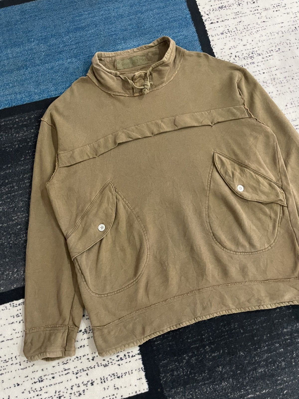 Vintage Vintage RNA Inc Military Style Drawstring Jumper Sweatshirt Size US XL / EU 56 / 4 - 4 Thumbnail