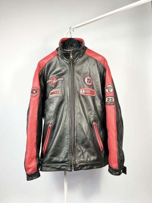 Karl Kani Karl Kani jacket, vintage leather Racing Team Crew, 90s, XL Size US XL / EU 56 / 4 - 2 Thumbnail