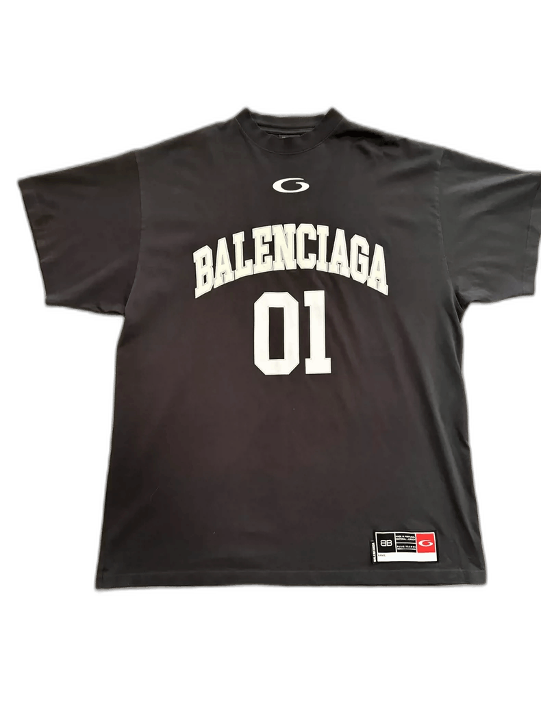 Balenciaga Balenciaga Vintage Black Basketball Jersey Shirt Size US M / EU 48-50 / 2 - 1 Thumbnail