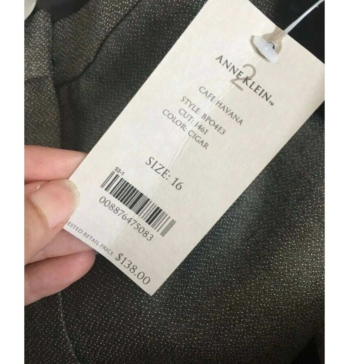 Anne Klein Anne Klein Gray Café Havana High Waist Dress Pants Size 16 Size 38" / US 16 / IT 52 - 4 Thumbnail