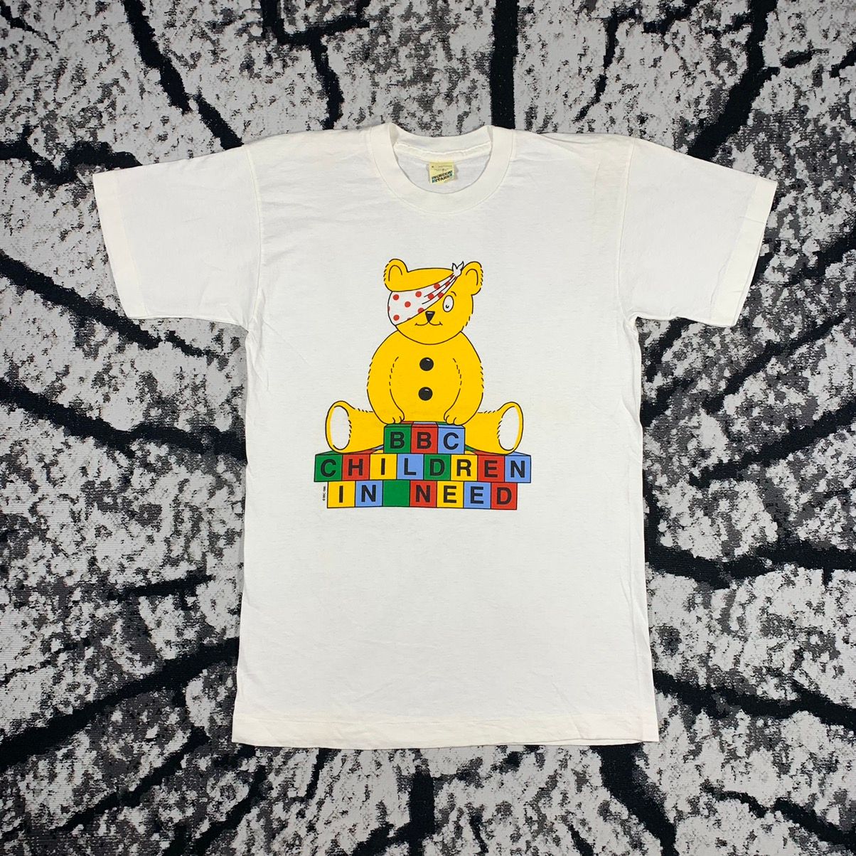 Pre-owned Humor X Vintage Crazy Vintage 1986 Bbc Children In Need Funny Tshirt Tee In White