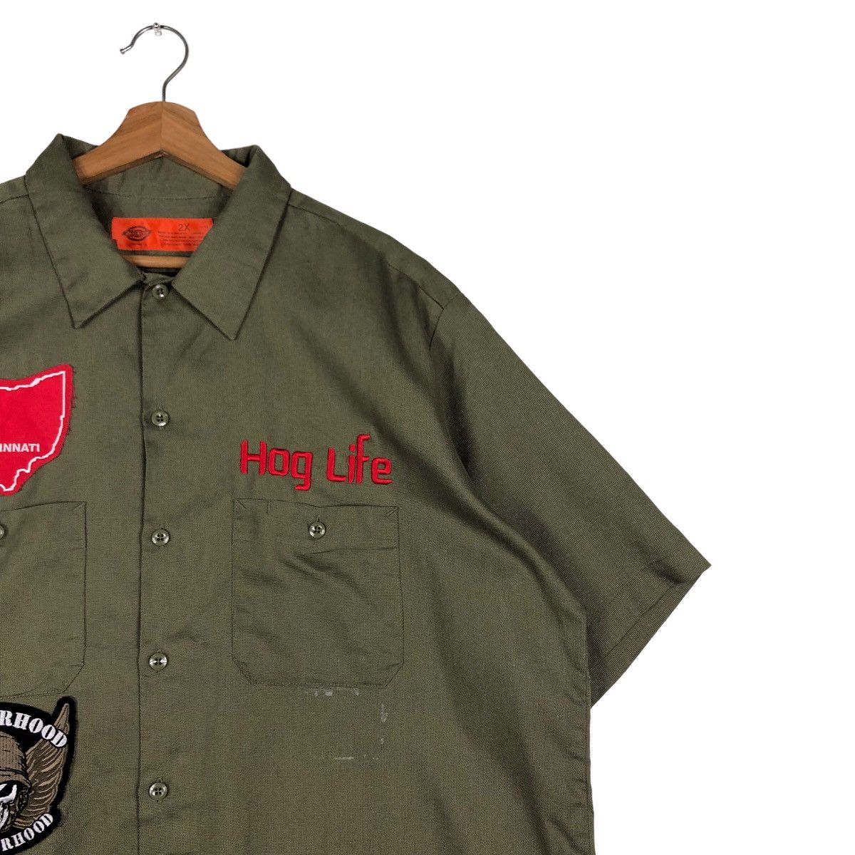 Japanese Brand 🔥Vintage Work Shirt Bowling Dickies Skeleton Big Logo Size US XXL / EU 58 / 5 - 9 Thumbnail