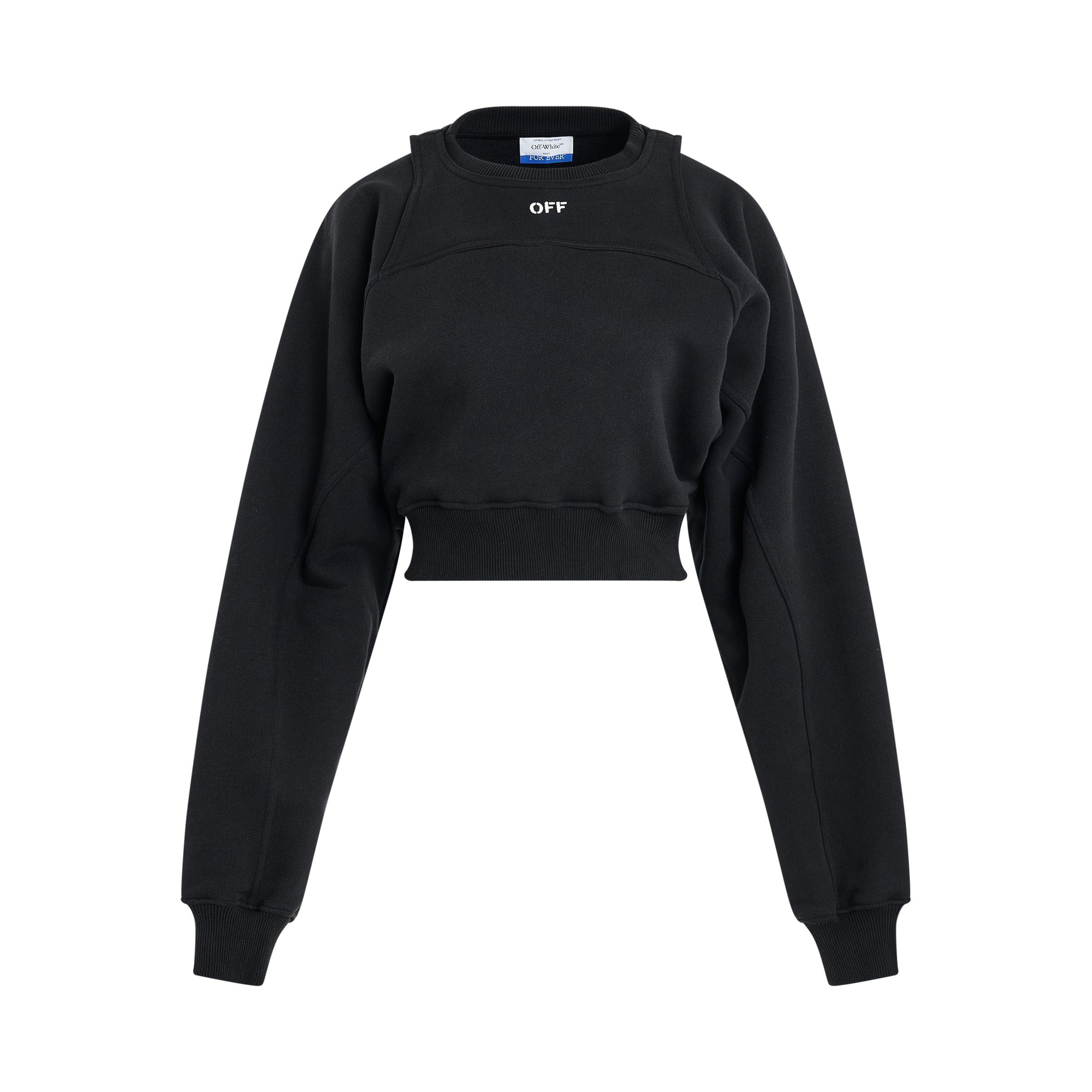 Off-White o1y1225 Crewneck Sweatshirt in Black Size M / US 6-8 / IT 42-44 - 1 Thumbnail