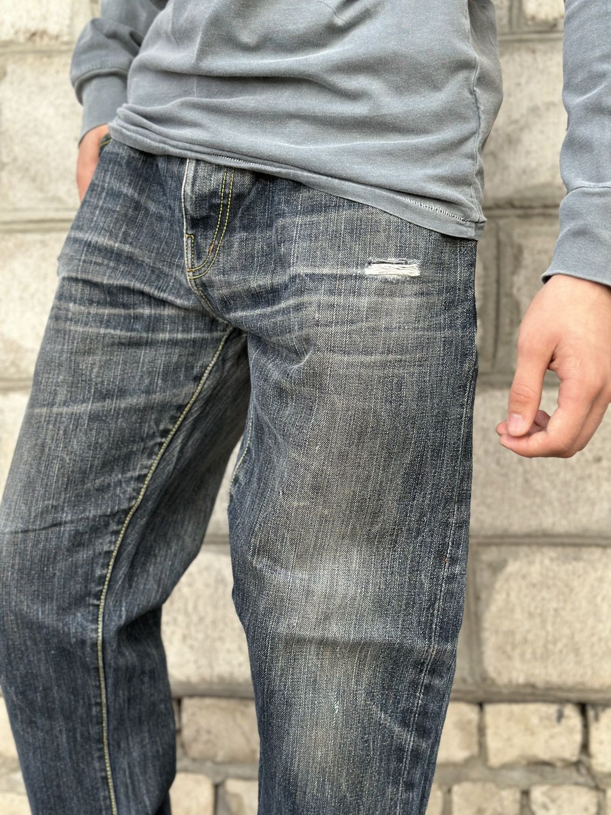Y/Project Luxury Money Jeans 36 90s Pants Streetwear 90s Distressed Size US 36 / EU 52 - 3 Thumbnail