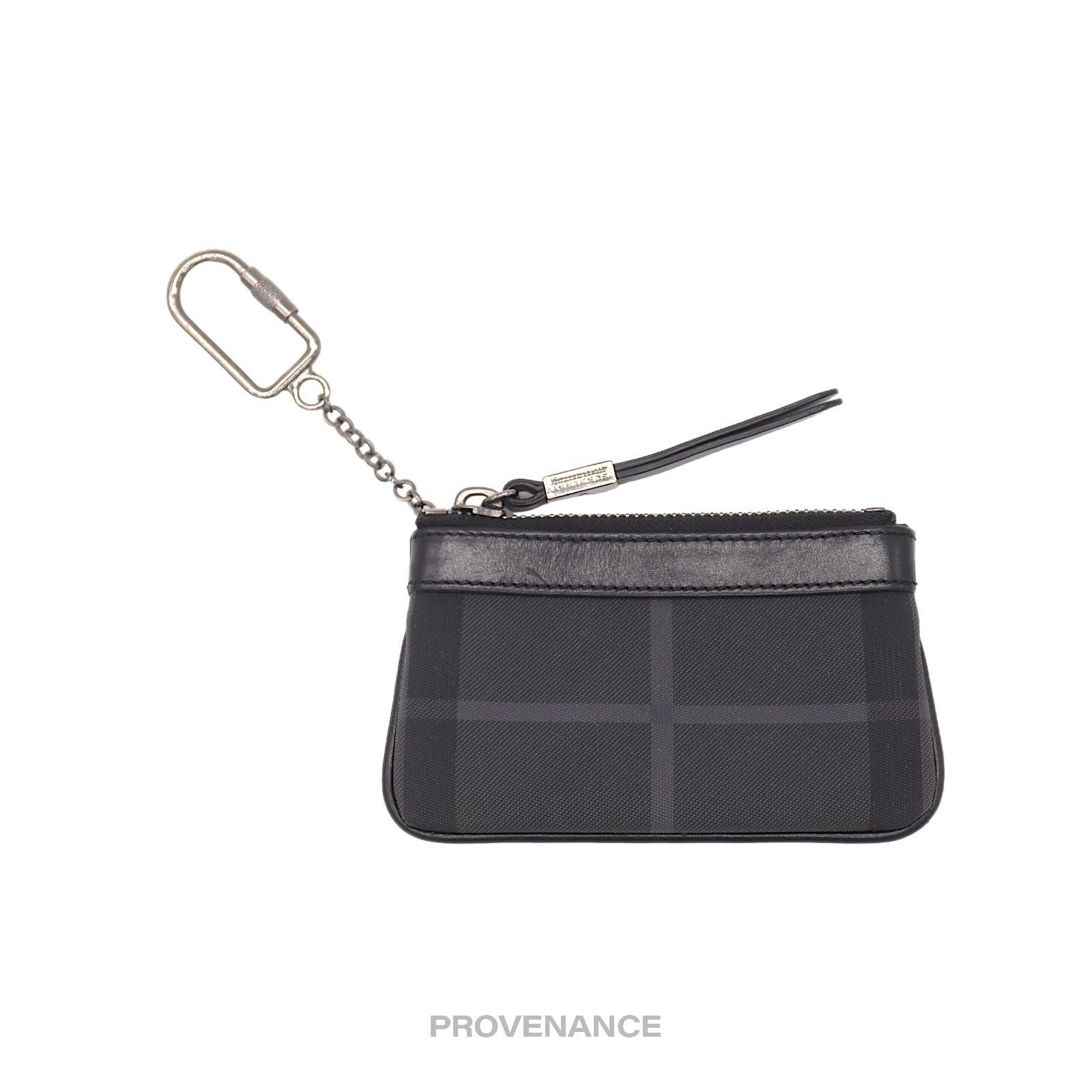 image of Burberry Key Pouch Cles - London Check in Black, Women's
