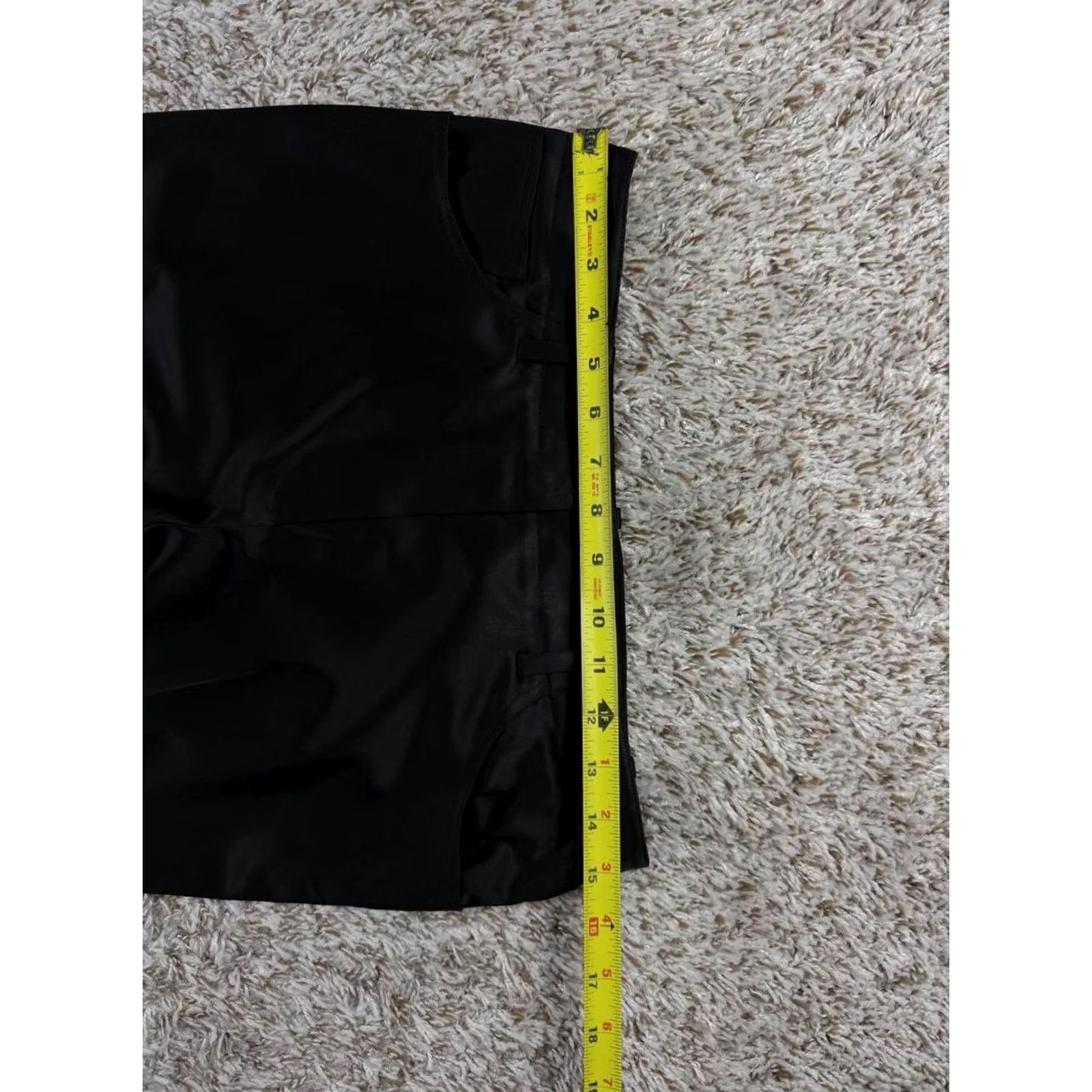 Vintage St John Evening Black Satin Dress Pants Straight Leg Trousers Size 6 (Women) Size 28" / US 6 / IT 42 - 6 Thumbnail