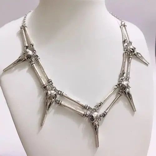 VIBE Antique Bird Skull Chocker Necklace Size ONE SIZE - 1 Thumbnail