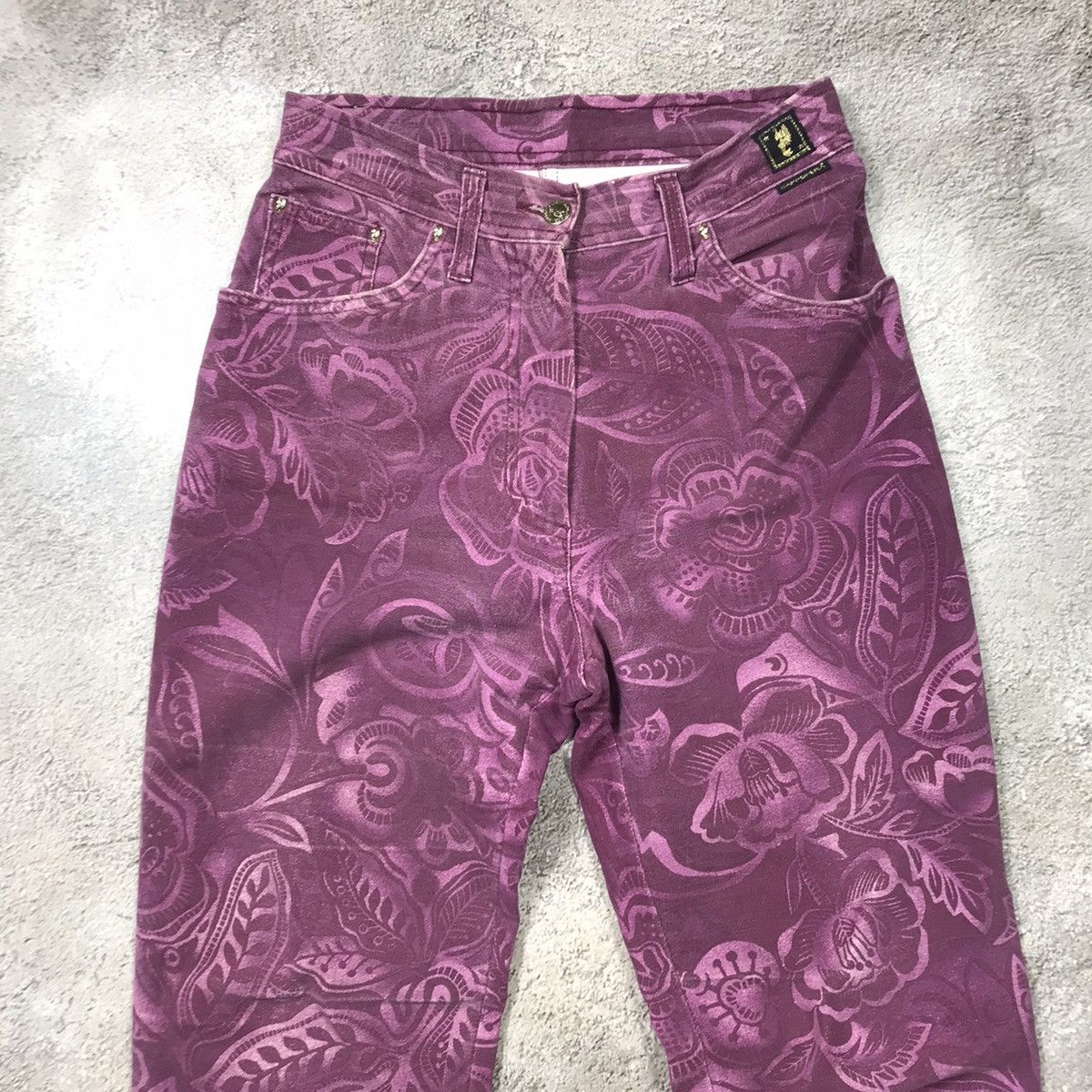 Vintage Vintage Y2K Floral Print Baggy Pants Grunge Aesthetic 26 Size 26" / US 2 / IT 38 - 2 Thumbnail