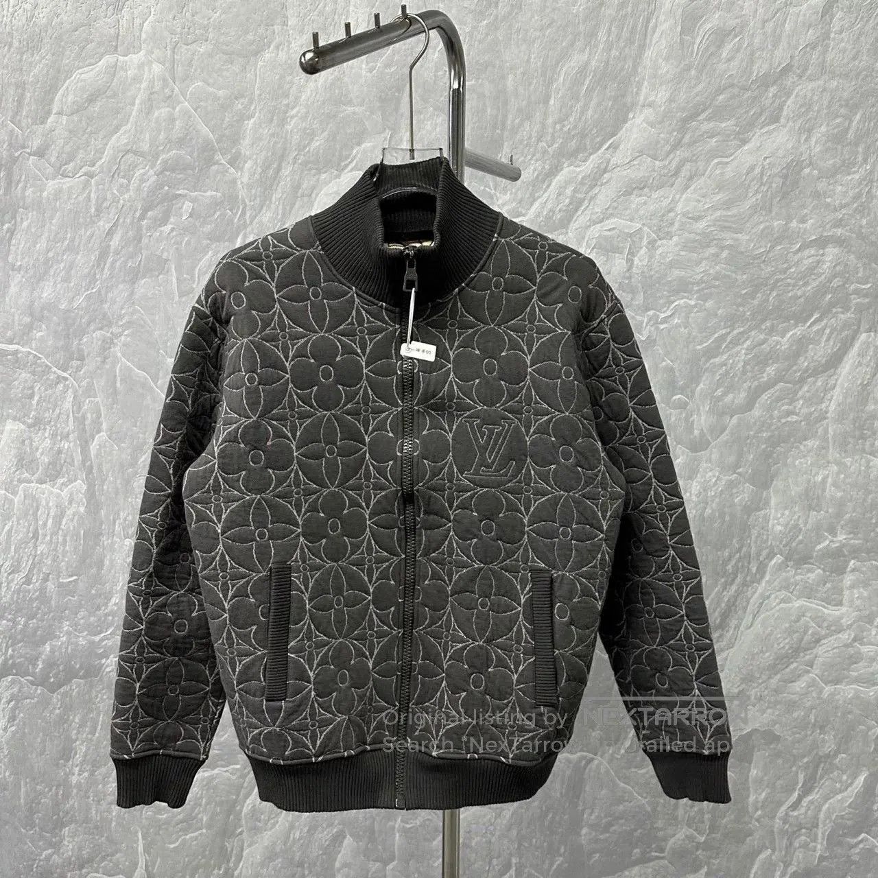 Louis Vuitton louis vuitton three flower embossed zip-up jacket. Size L / US 10 / IT 46 - 1 Thumbnail