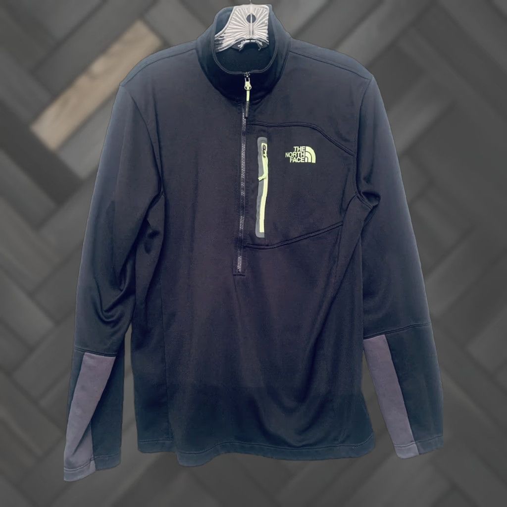 The North Face The North Face Sweatshirt 1/4 Zip Up Fleece Mens Black Gray Knit Long Sleeve M Size US M / EU 48-50 / 2 - 1 Thumbnail