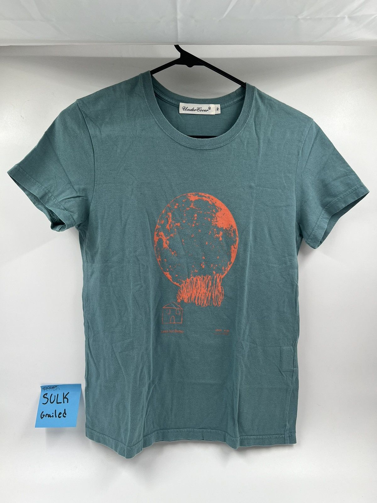 image of Ss2010 Undercover Less But Better Tee in Green, Men's (Size Medium)