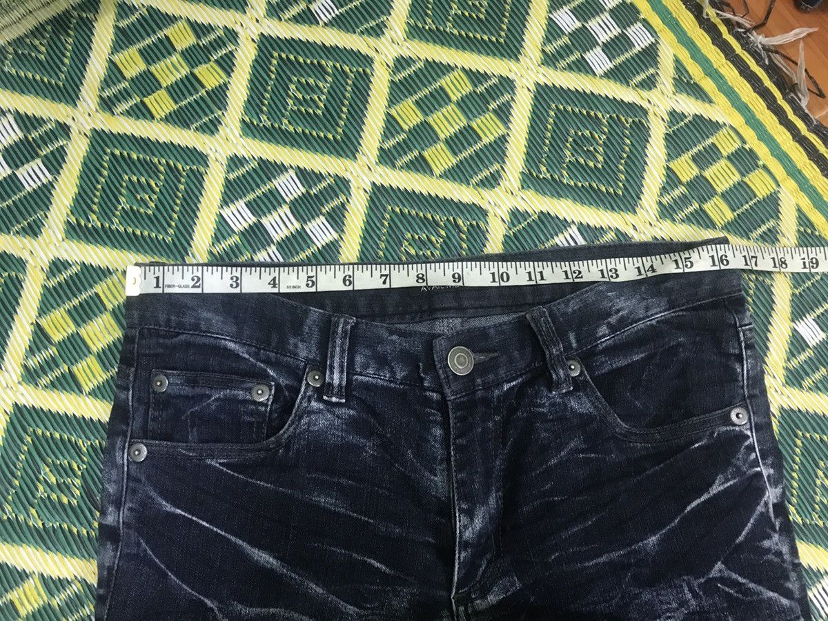 Japanese Brand Vintage Distressed Stacked Denim Jeans Washed Black Slim Fit Size US 33 - 11 Thumbnail