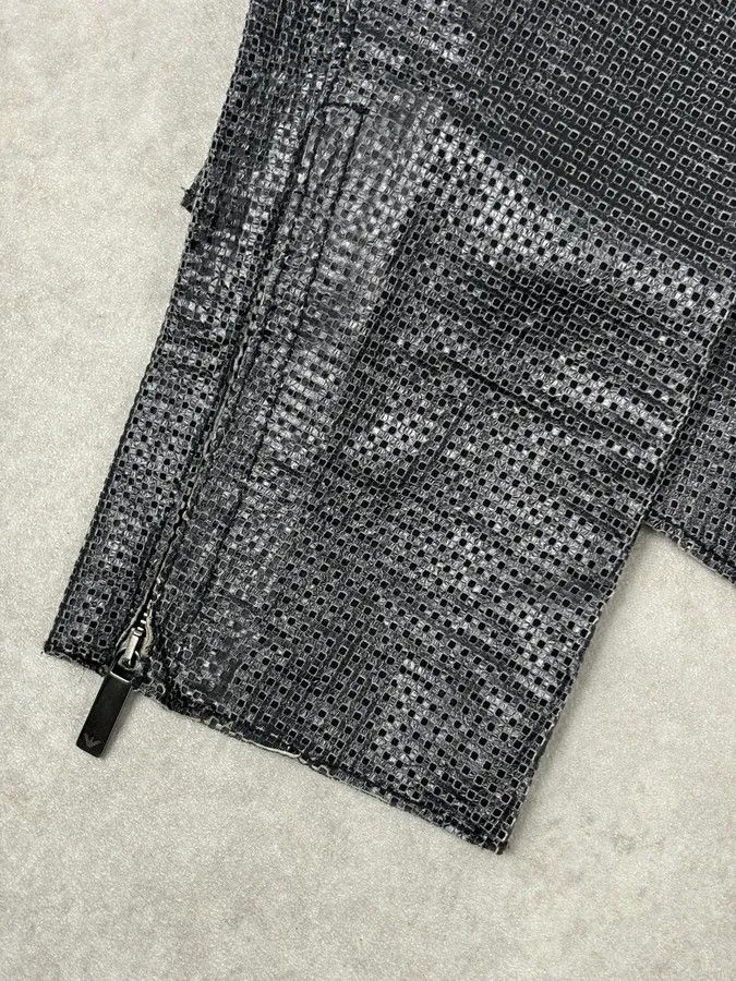 Emporio Armani SS2014 Emporio Armani Dark Grey Leather Perforated Laser-Cut Jacket Size US L / EU 52-54 / 3 - 9 Thumbnail