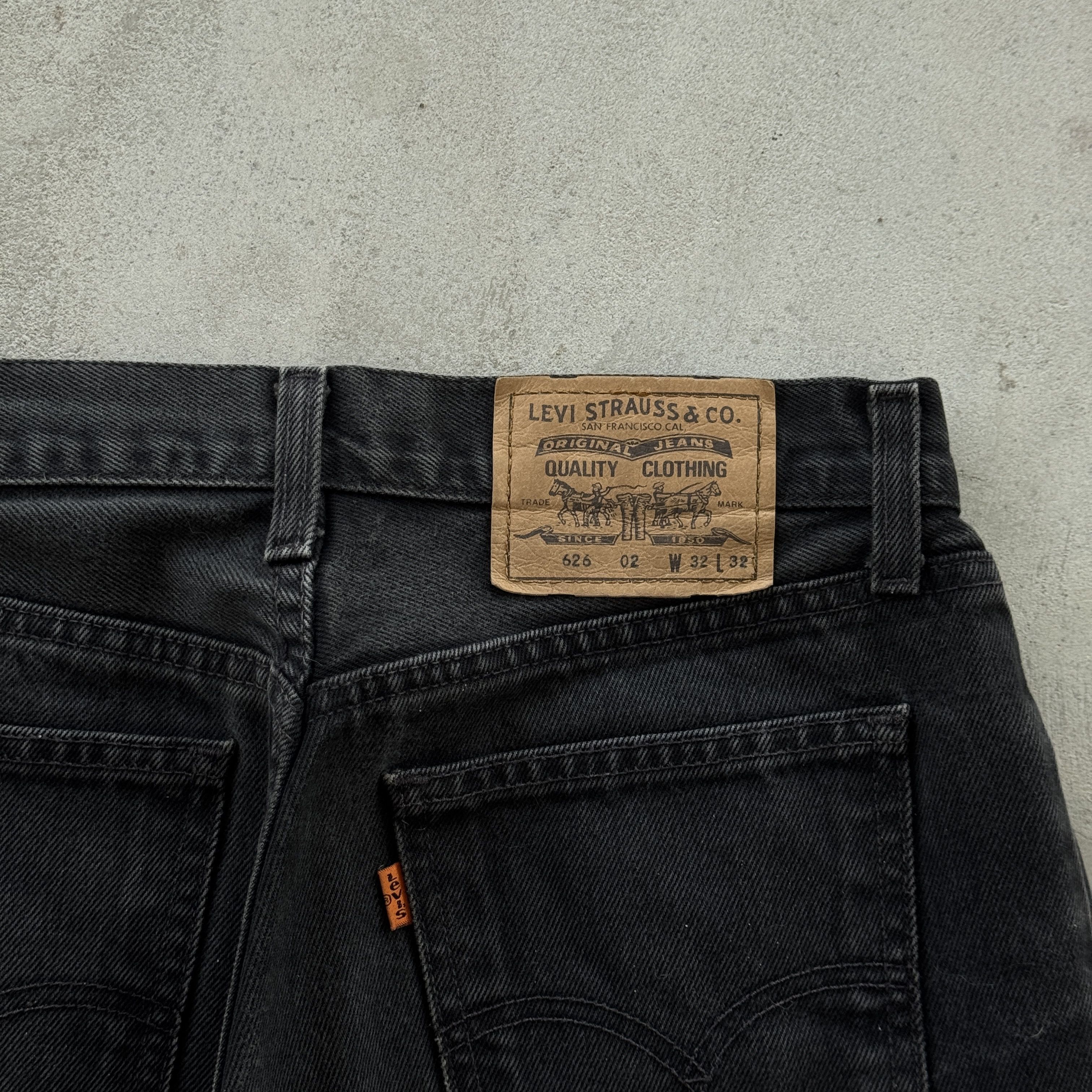 Levi's Vintage Levi’s 626 Orange Tab Black Denim Jeans W32 L32 Size US 32 / EU 48 - 3 Thumbnail