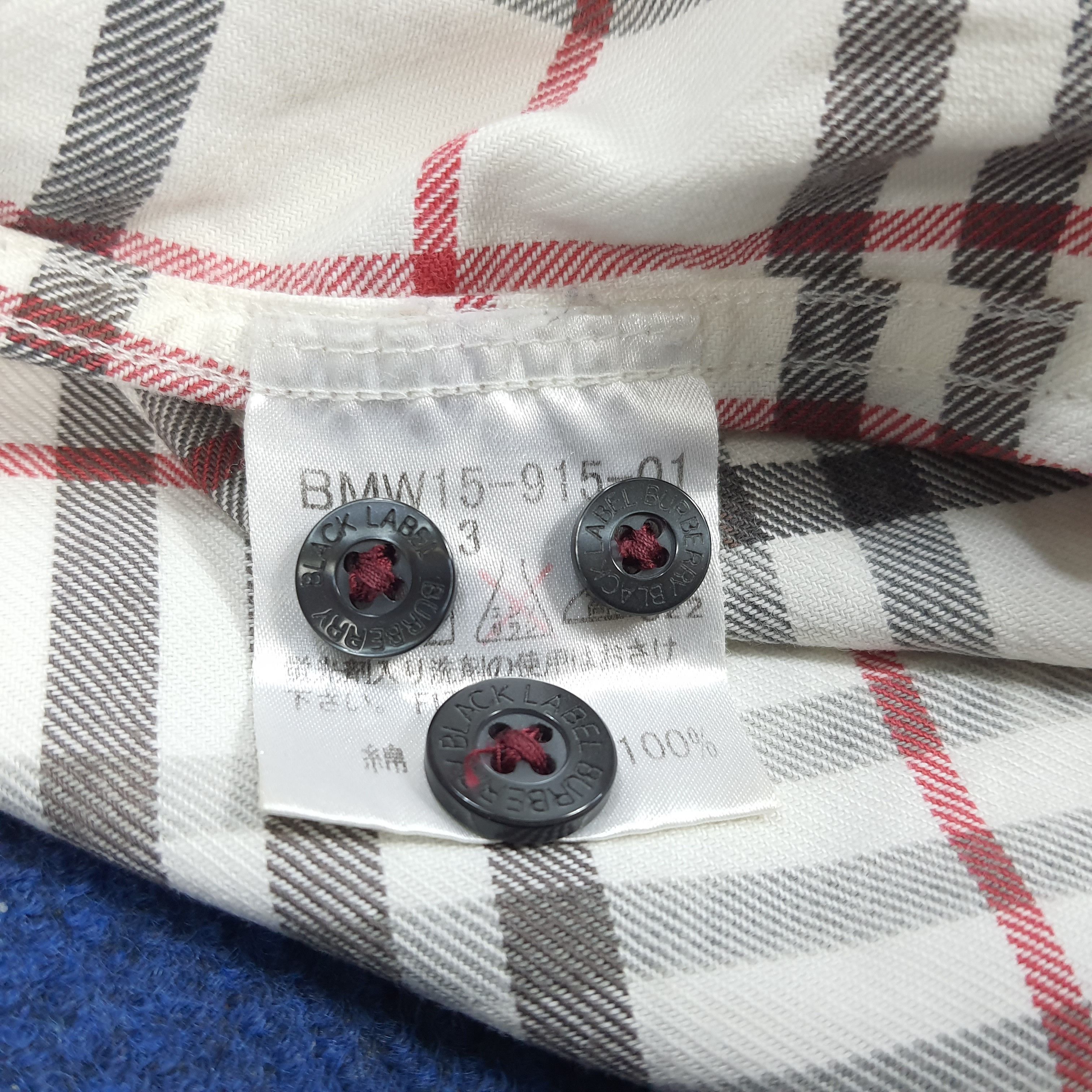 Burberry × Vintage Vintage Burberry Black Label Tartan Button Up Shirt Size US L / EU 52-54 / 3 - 9 Thumbnail