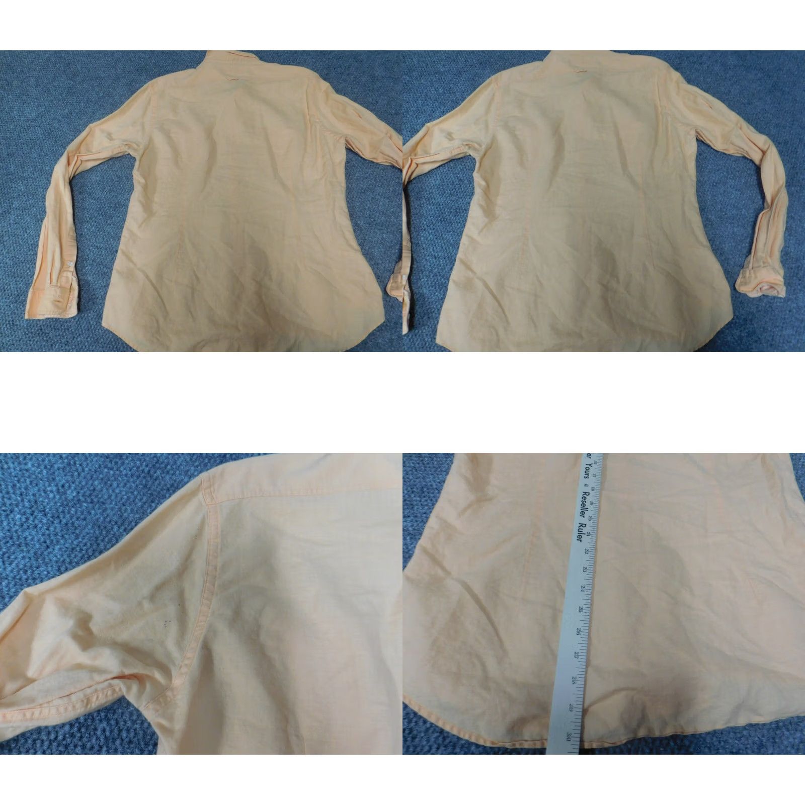 Express Express Shirt Mens Large Orange Peach Button-Down Knit Cotton Slimming Size US L / EU 52-54 / 3 - 8 Thumbnail