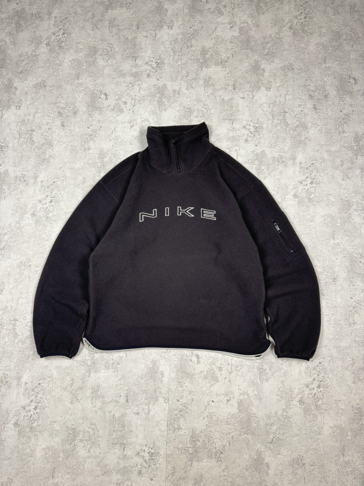 Nike Vintage Nike Y2K Fleece Sweatshirt Embroidered Big Logo Size US M / EU 48-50 / 2 - 1 Thumbnail