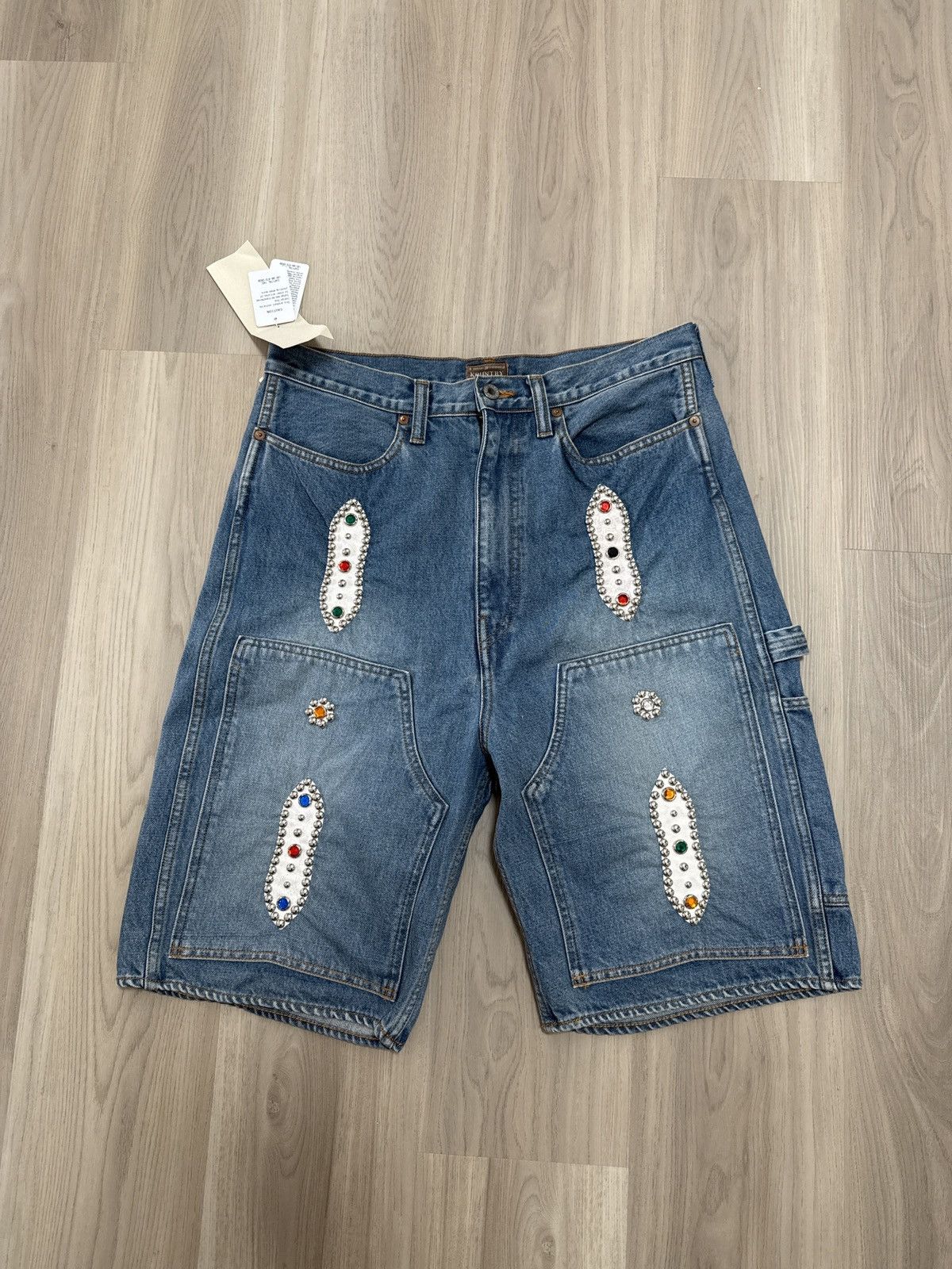jun nakayama JN DISTRESSED DENIM SHORTS jun nakayama JN DISTRESSED