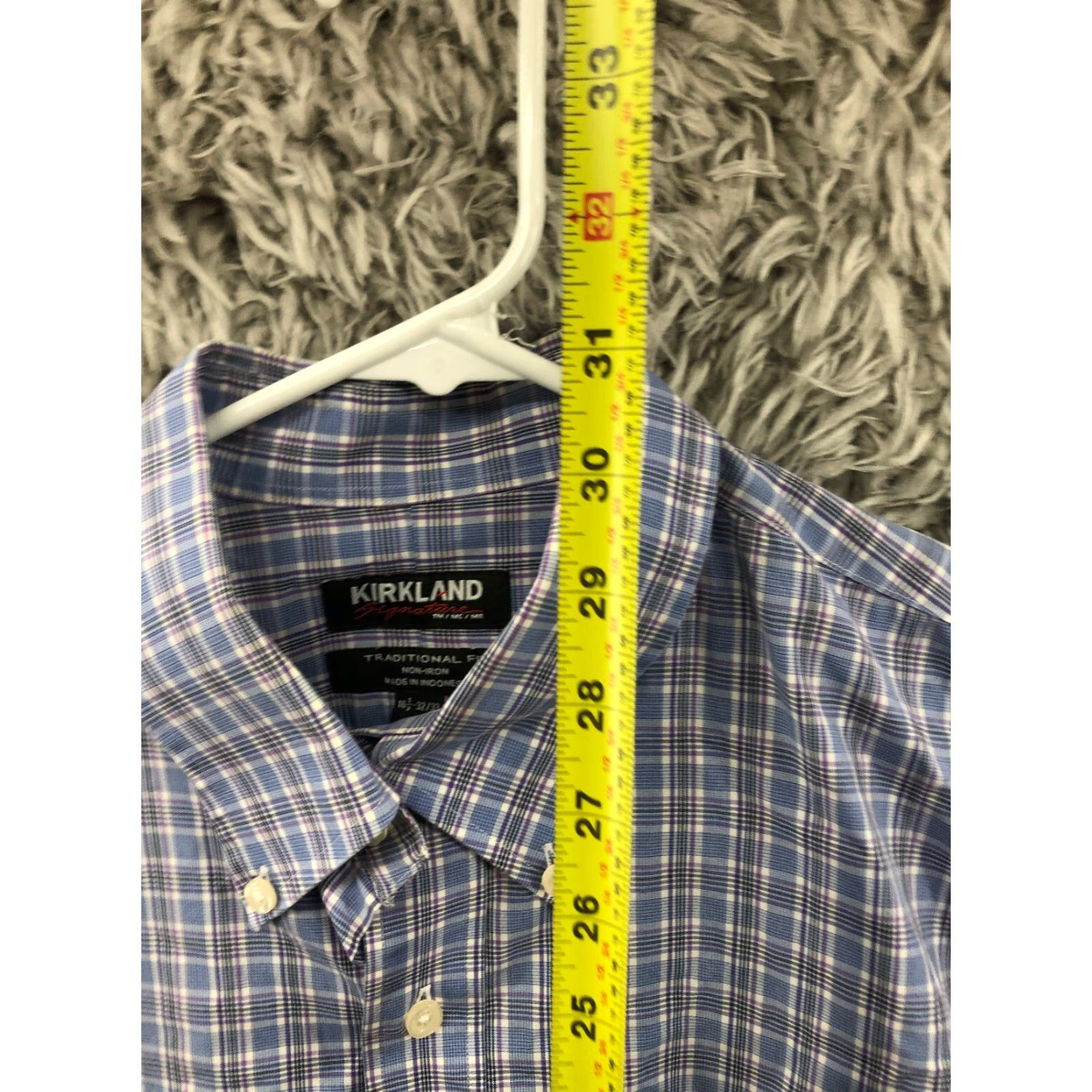 Vintage Kirkland Signature Shirt Mens Blue Plaid Long Sleeve Button-Down Collar L Size US L / EU 52-54 / 3 - 5 Thumbnail