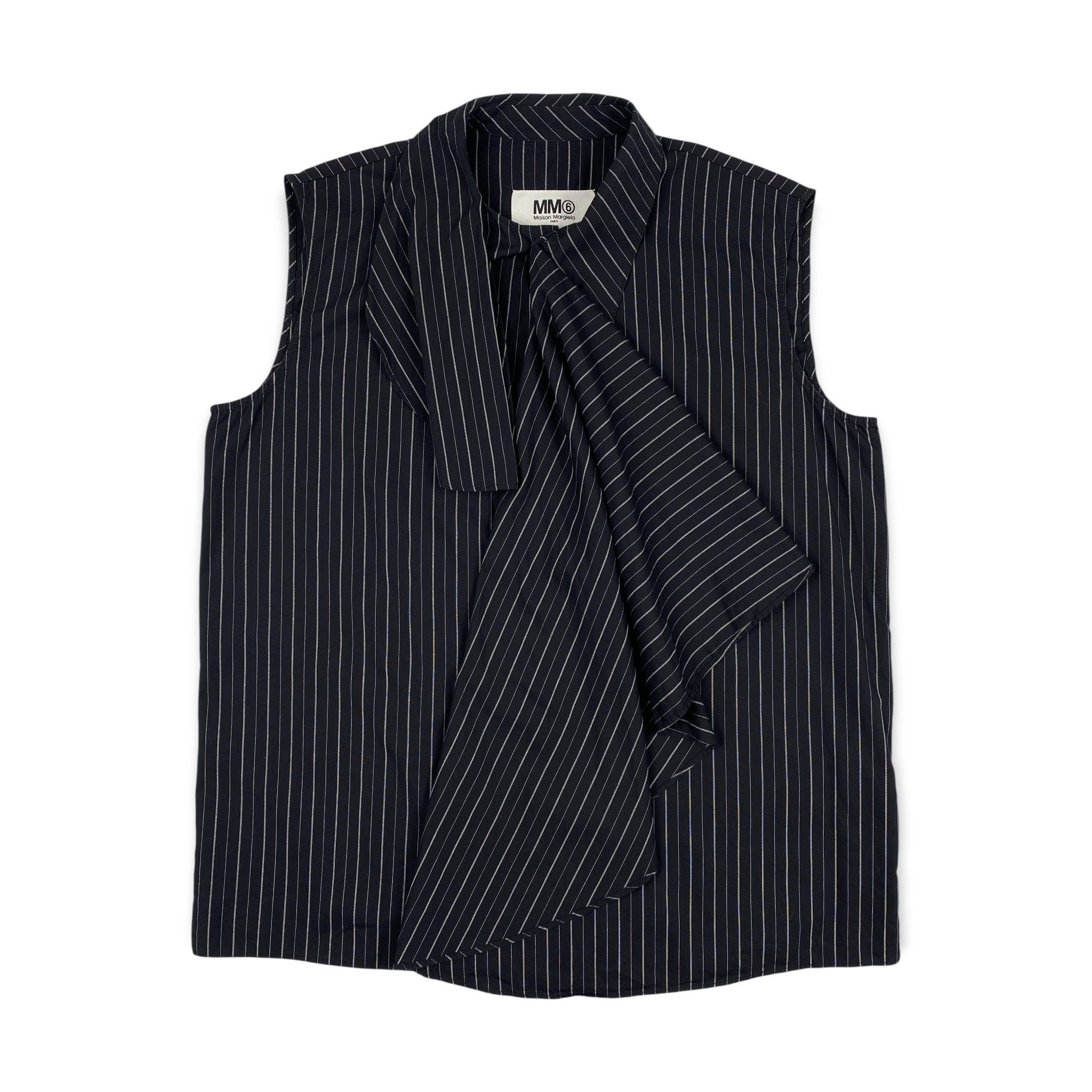 Maison Margiela MM6 Striped Wrap Shirt Size M / US 6-8 / IT 42-44 - 1 Thumbnail