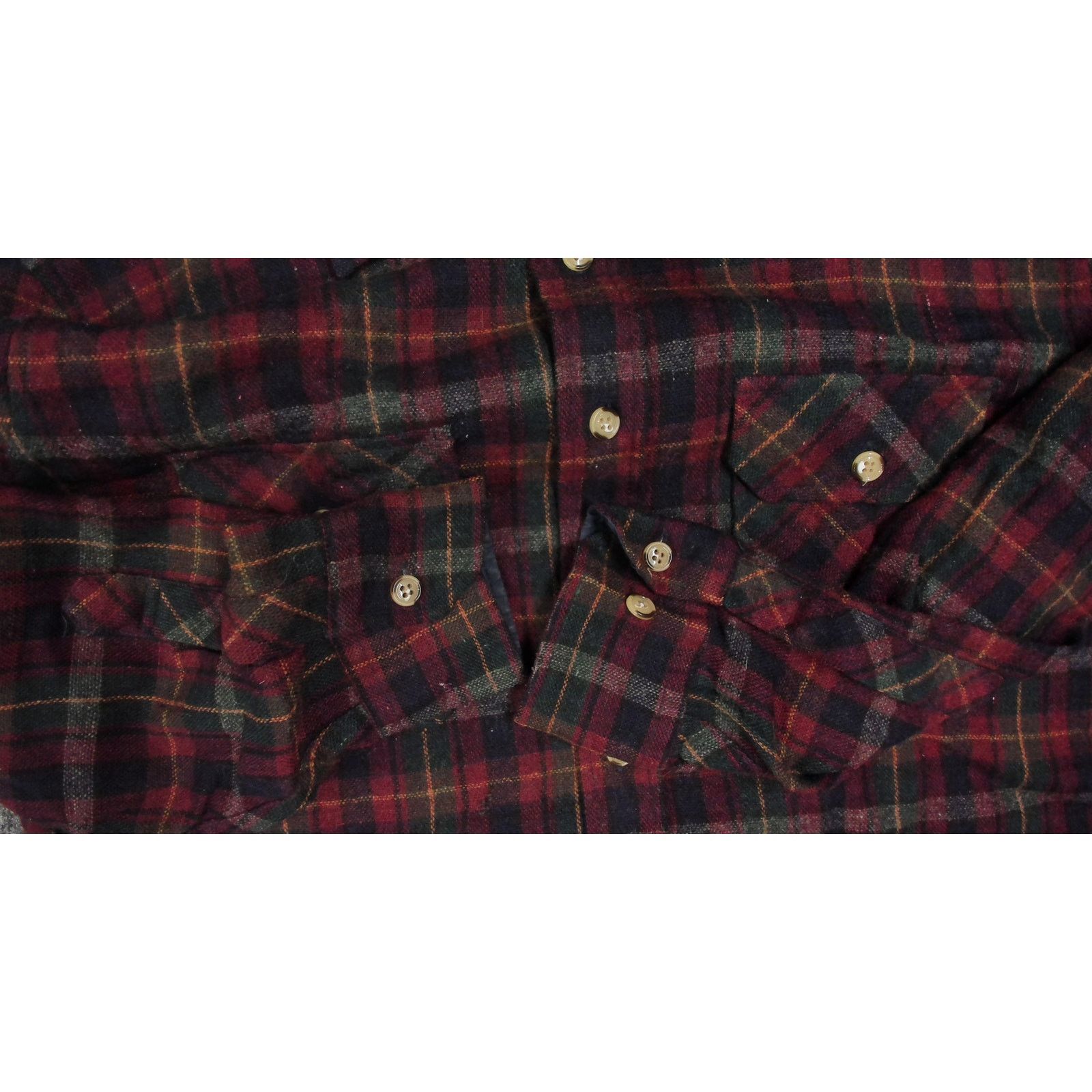 Dickies Vintage 80s Dickies Wool Blend Plaid Flannel Boxy Shacket Size US M / EU 48-50 / 2 - 11 Thumbnail