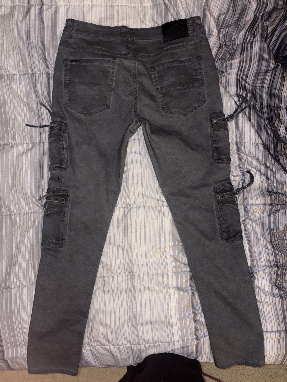 SERENEDE Grey Serenade Cargo Jeans Size US 36 / EU 52 - 1 Thumbnail