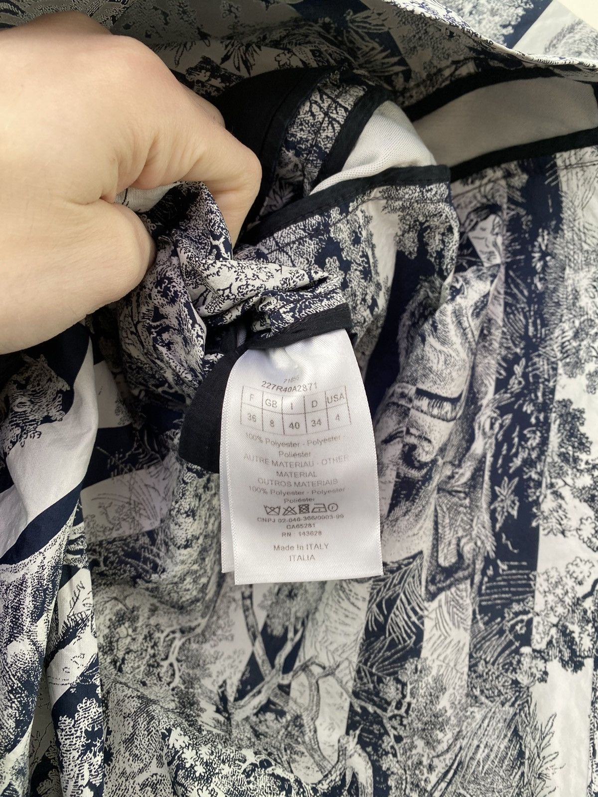 Dior Dior Women Short Hooded Dress Navy Blue Technical Jacquard Size S / US 4 / IT 40 - 12 Thumbnail