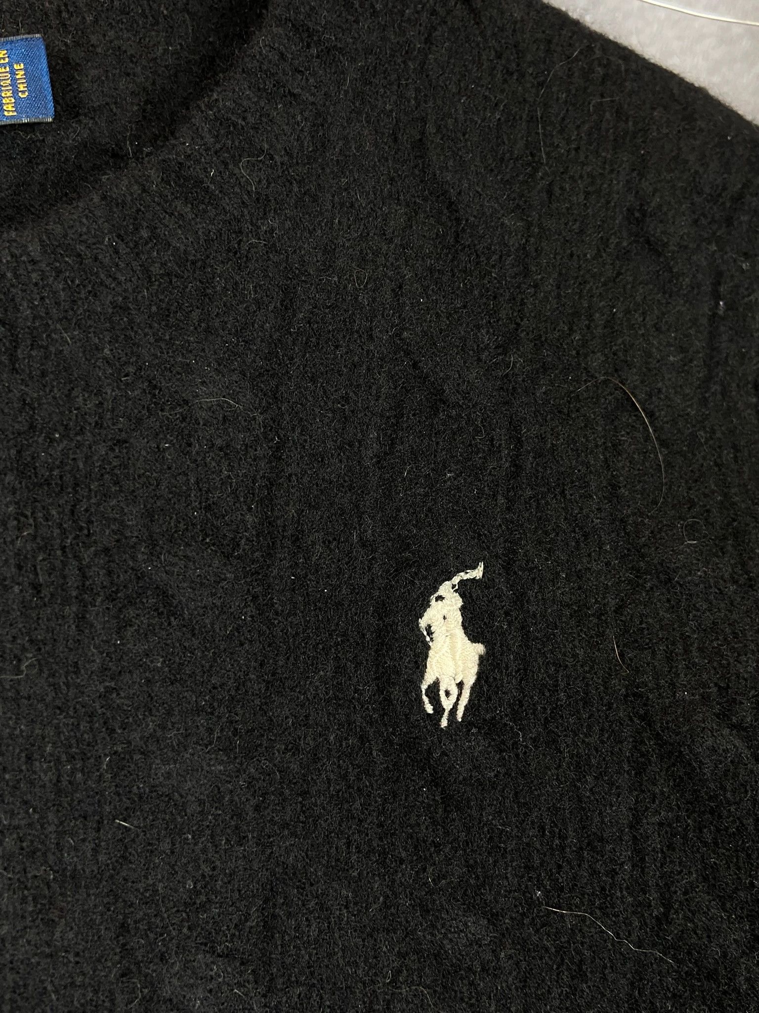 Polo Ralph Lauren Sweater Ralph Lauren black wool spellout minimal piece Size S / US 4 / IT 40 - 2 Thumbnail