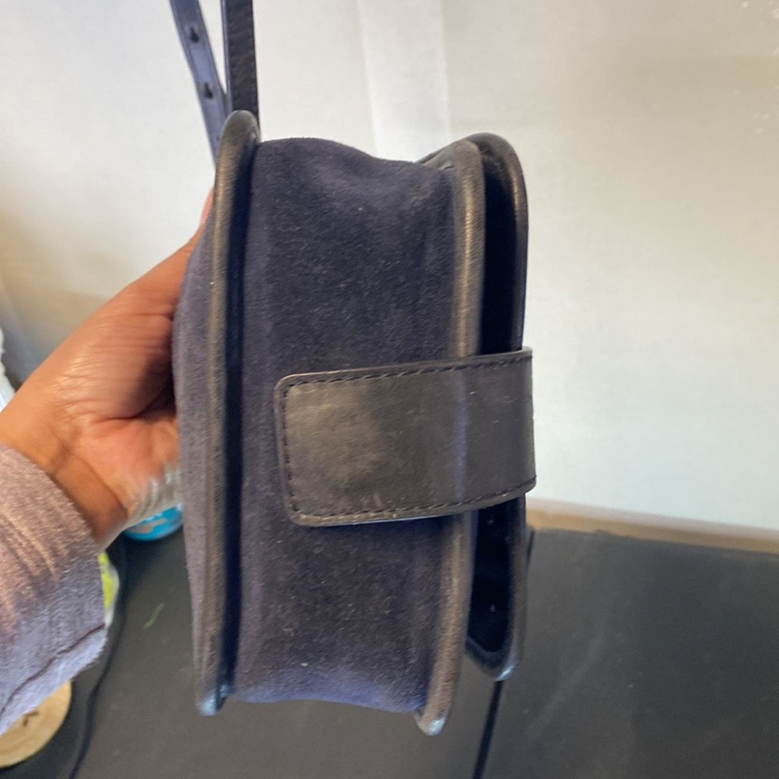 Lucky Brand Lucky Brand rose suede distressed leather crossbody bag Size ONE SIZE - 8 Thumbnail