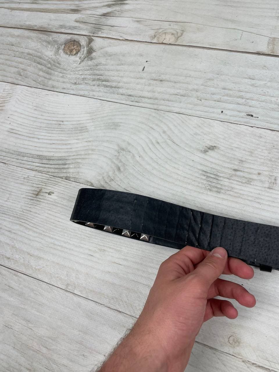 Vintage VINTAGE PUNK BELT LEATHER PYRAMID STUDDED 90S Y2K Size ONE SIZE - 3 Thumbnail