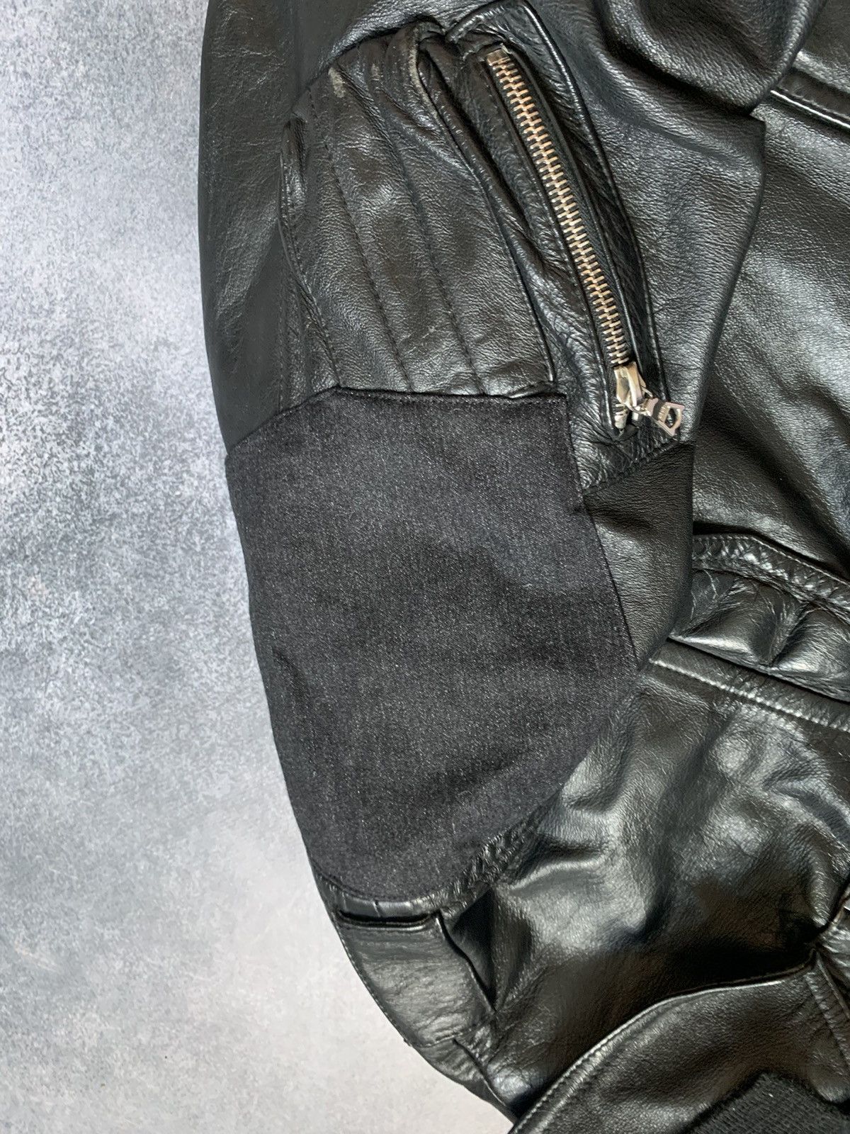 Hysteric Glamour Polizei Vintage OG German Leather Boxy Black Zip Jacket Rare Size US L / EU 52-54 / 3 - 13 Thumbnail