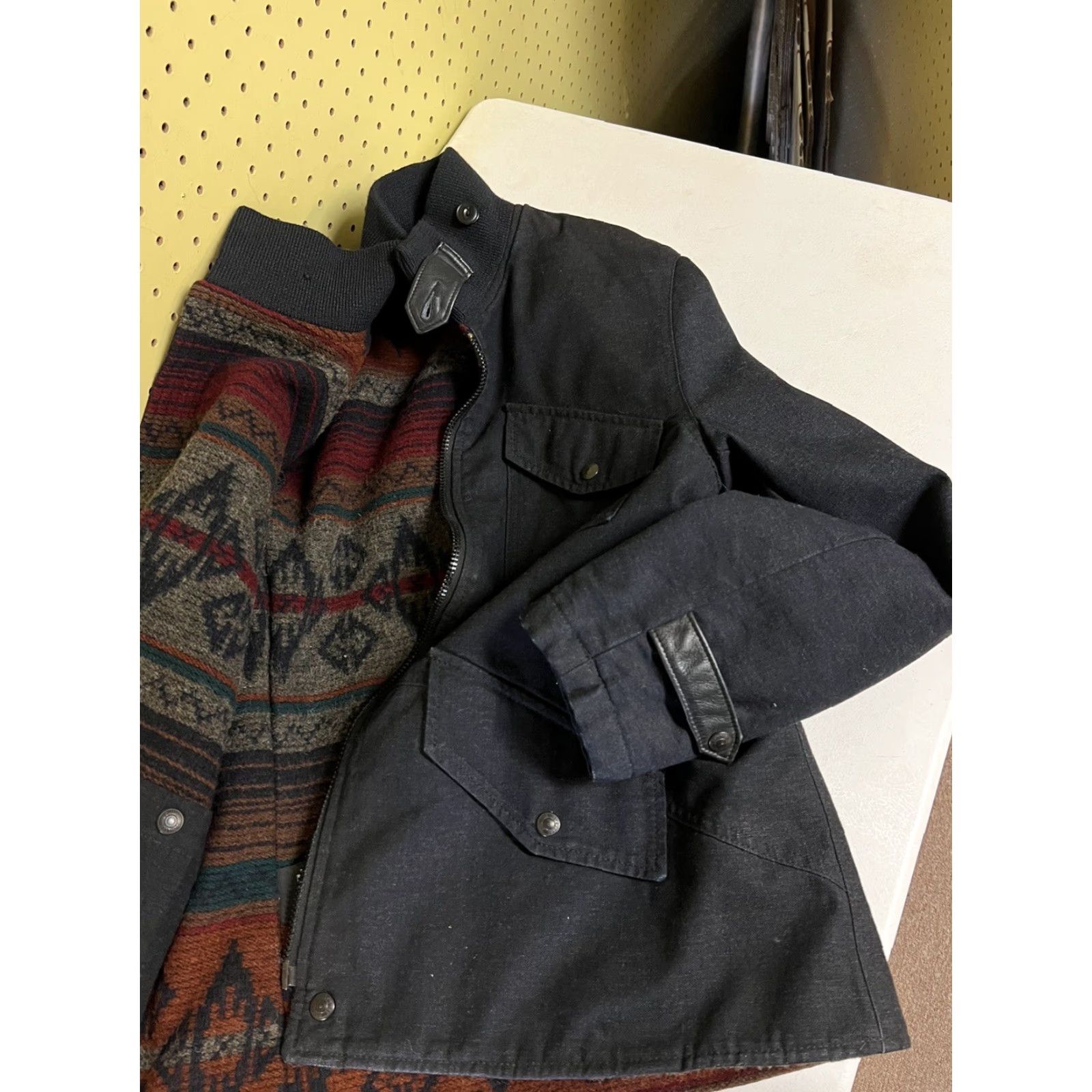 Schott VINTAGE Schott NYC Cone Denim Perfecto Woolrich Aztec Wool Zip Jacket M Size US M / EU 48-50 / 2 - 6 Thumbnail