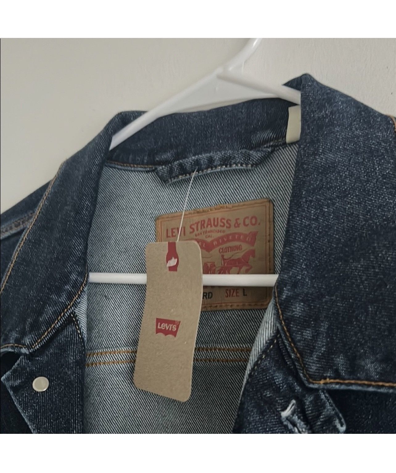 Levi's Levis Dark Blue Denim Jacket Size US L / EU 52-54 / 3 - 6 Thumbnail