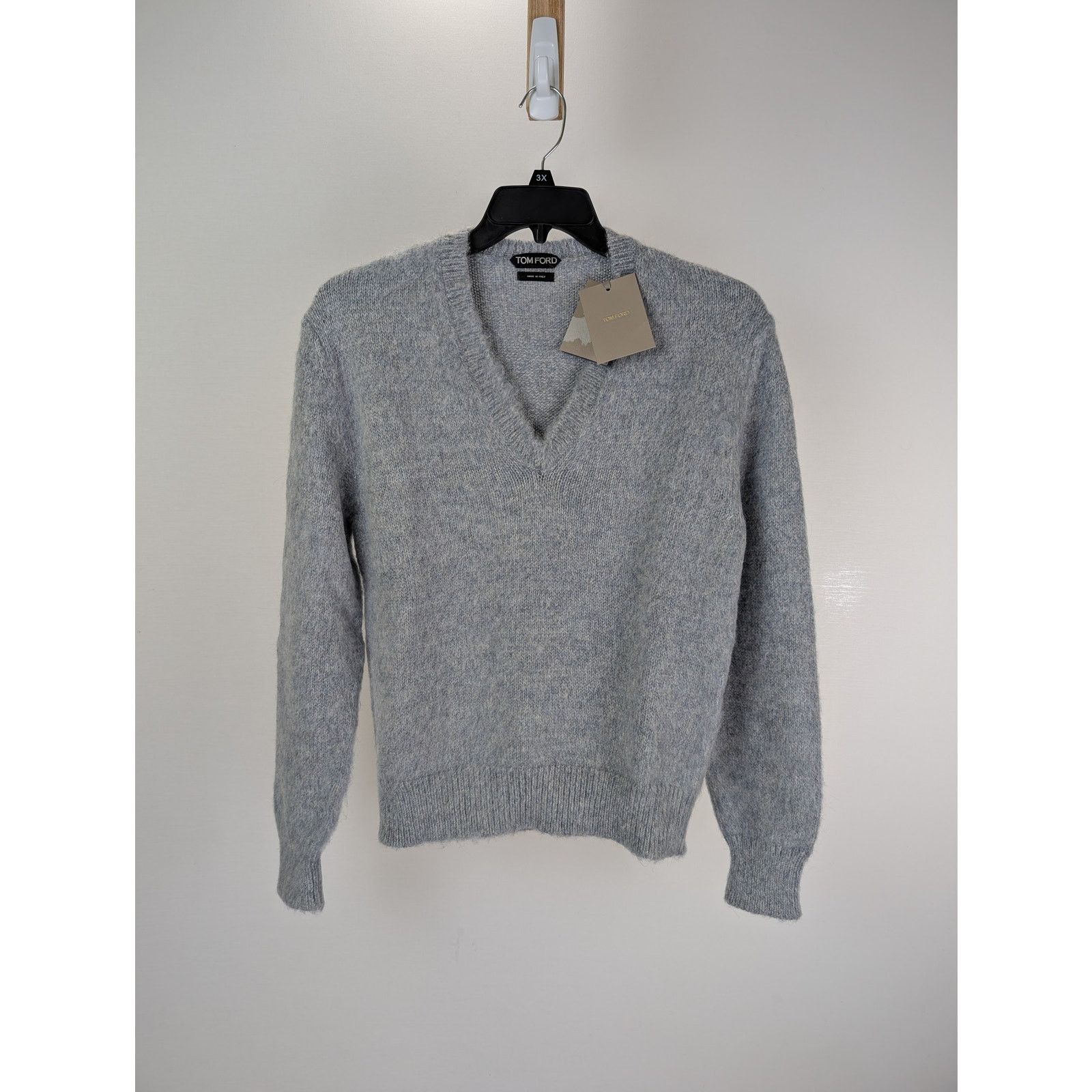 Tom Ford o1rshd1 V-Neck Sweatshirt Sweater in Grey Size US M / EU 48-50 / 2 - 6 Thumbnail